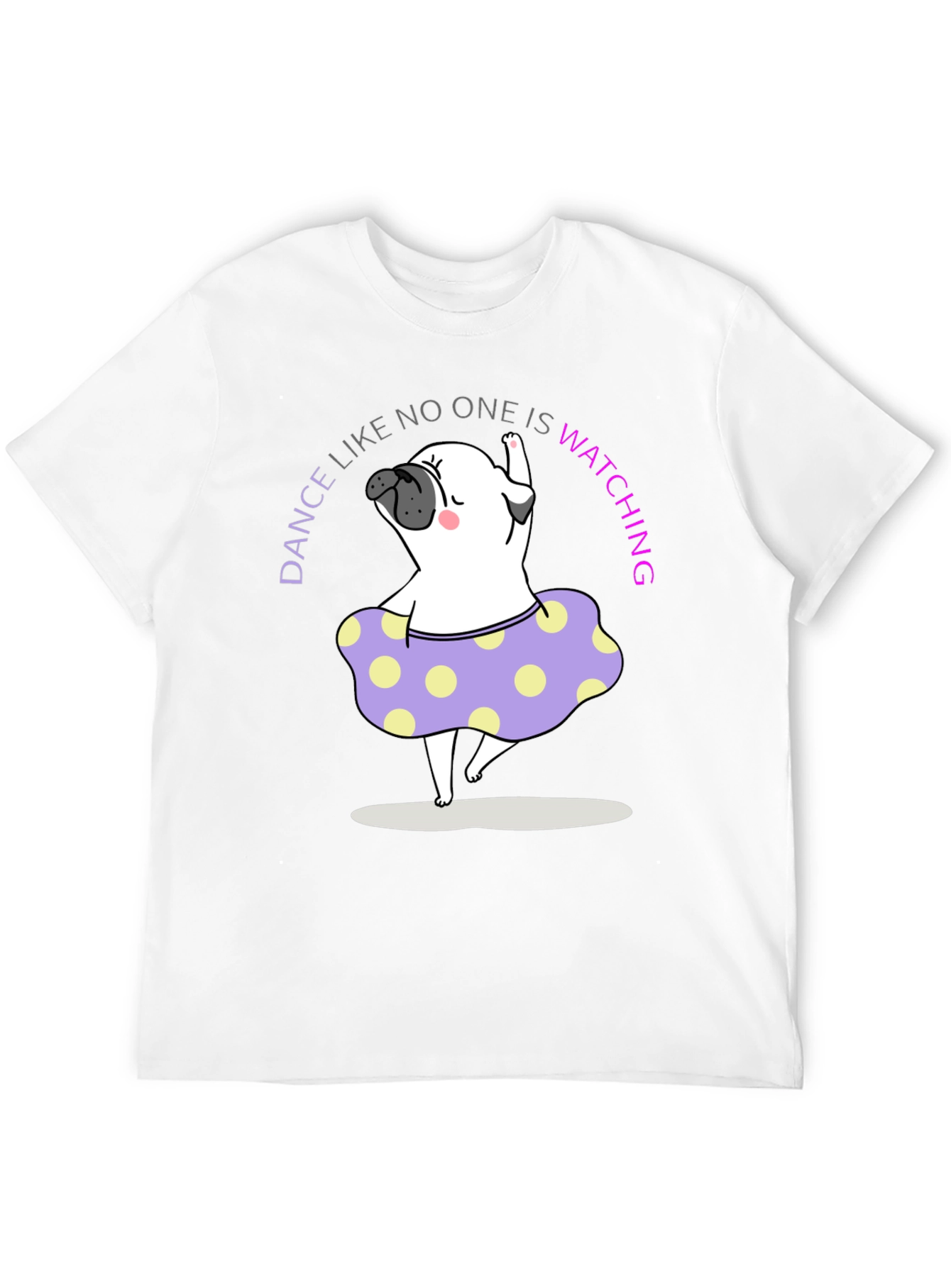 Black Dance Pug T-Shirt - Black Cotton Tee view 12