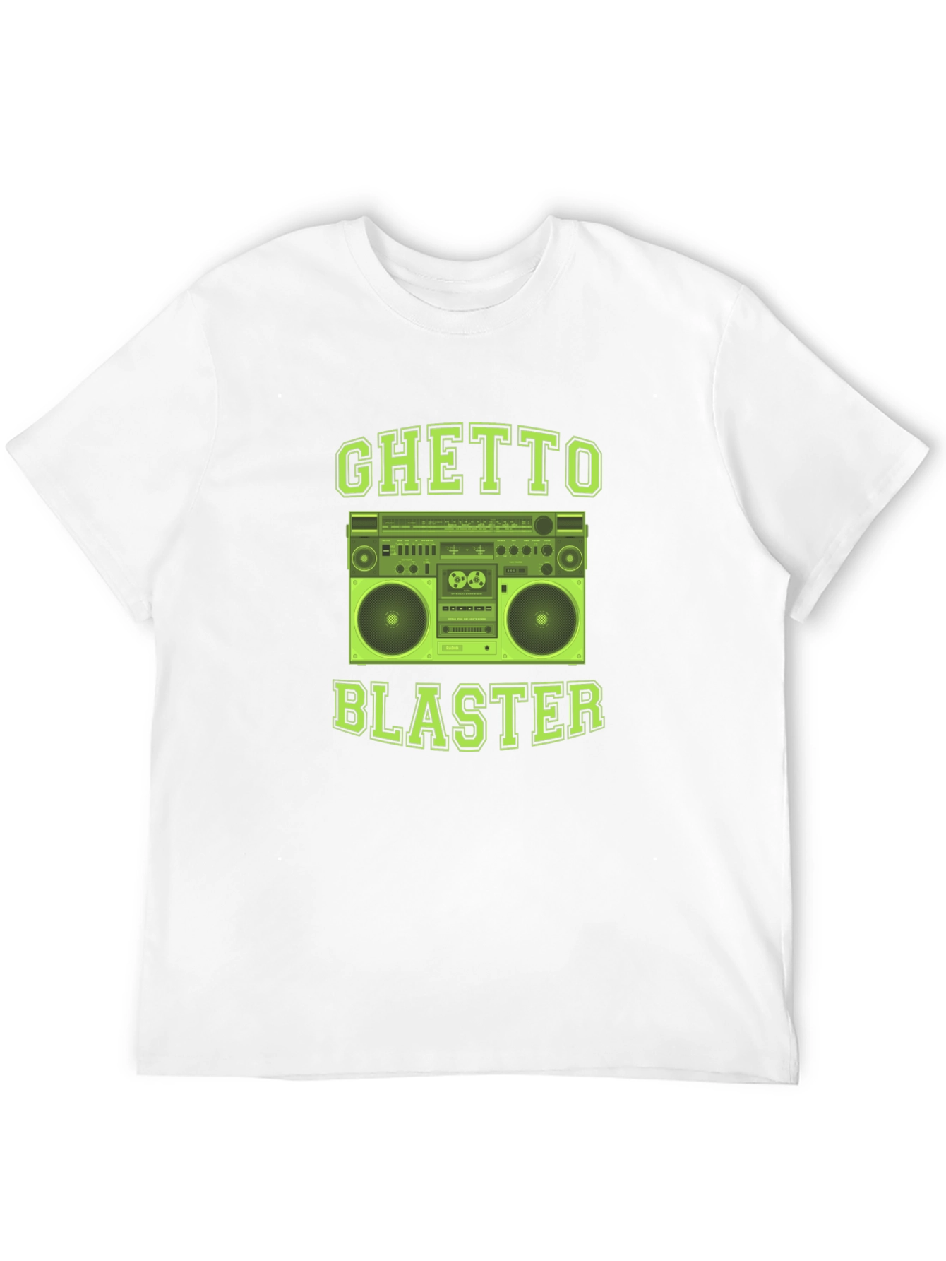 Black Ghetto Blaster Graphic Tee - Retro Boombox T-Shirt view 12