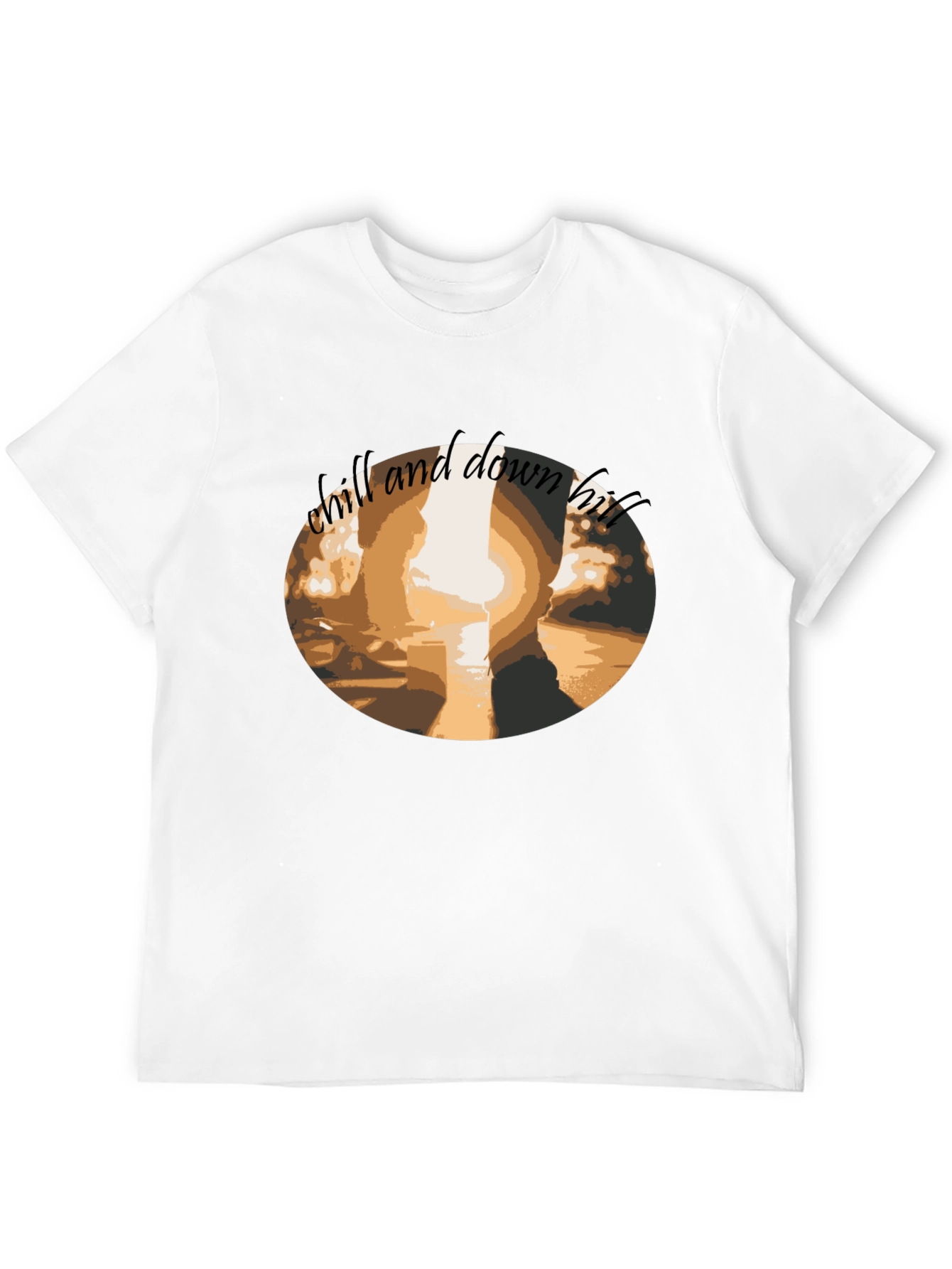 Black Chill and Down Hill Graphic Tee - Casual Comfort view 12