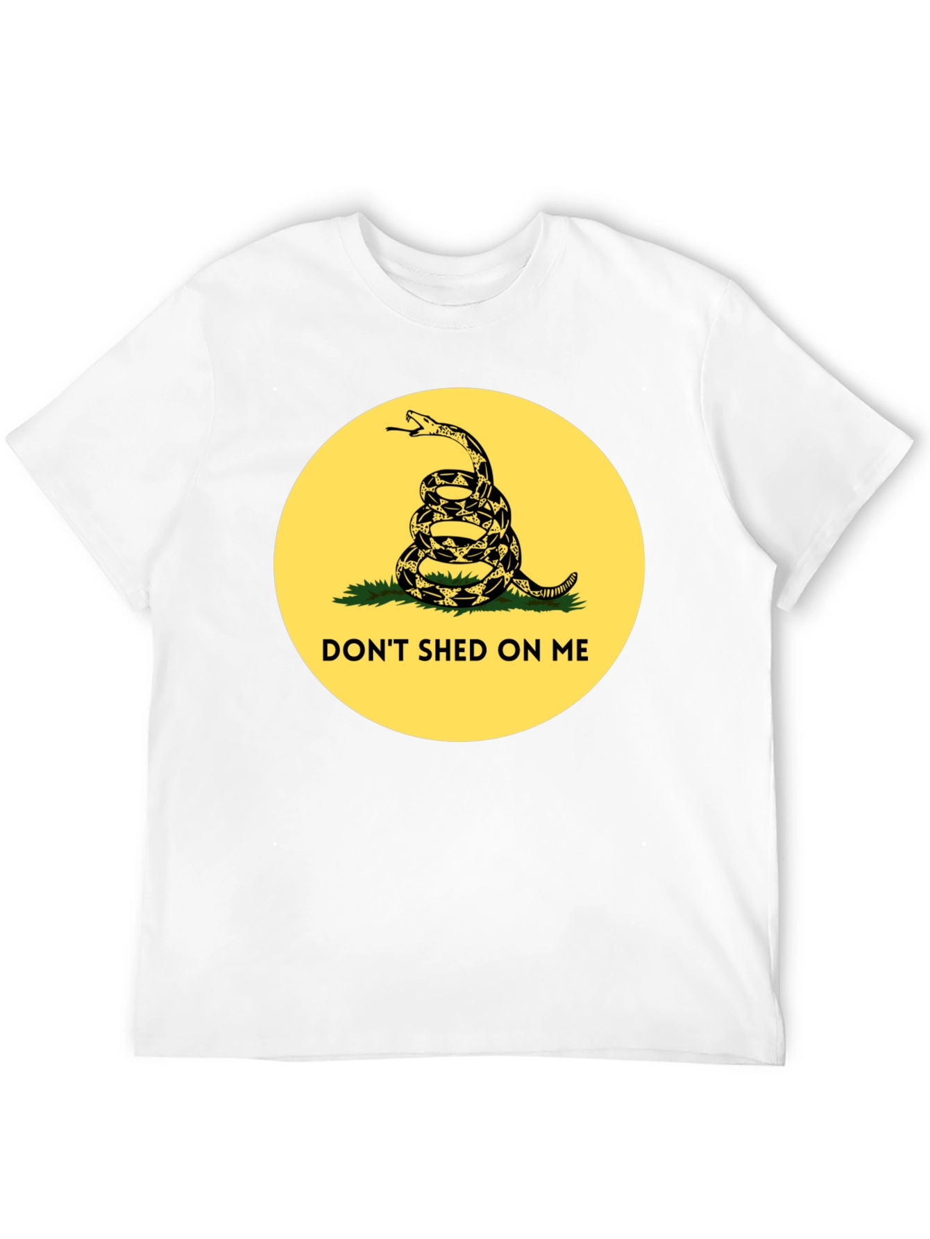 Black Don't Shed on Me T-Shirt - Patriotic Snake Graphic Tee view 12