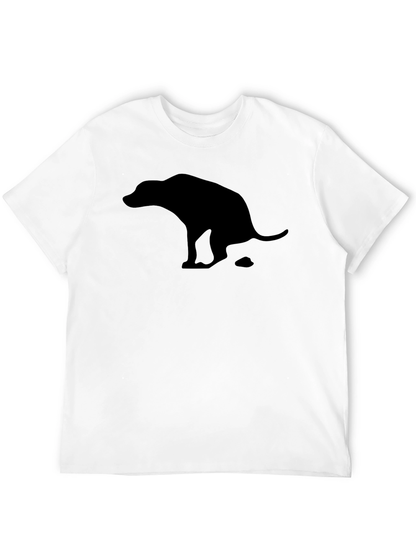 Black Funny Pooping Dog Graphic T-Shirt view 12