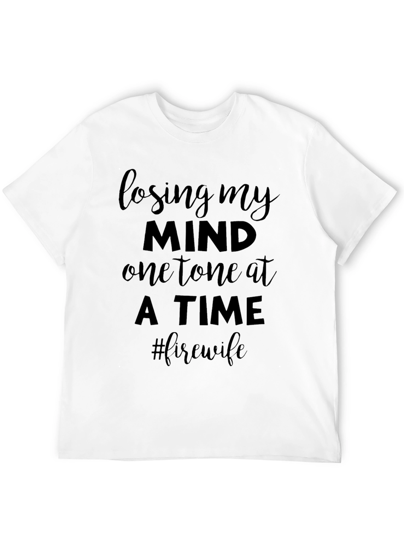 Black Losing My Mind Firewife Graphic Tee view 12