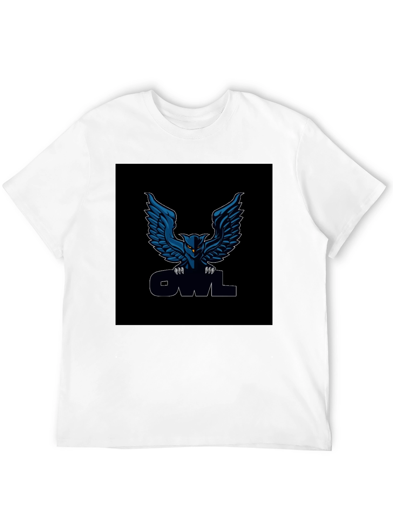 Black Men's Black Owl Graphic T-Shirt view 12
