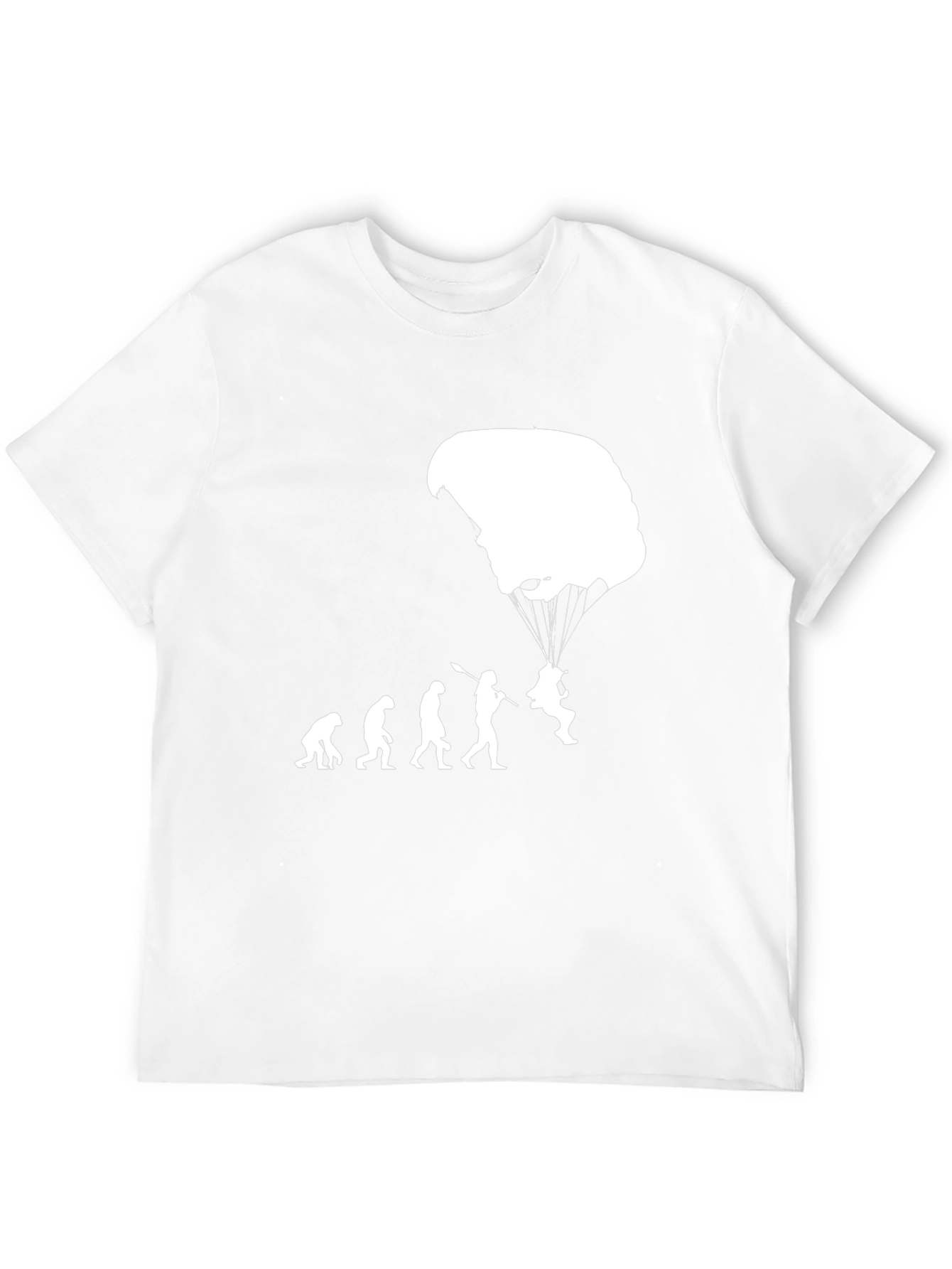 Black Evolution of Parachuting T-Shirt view 12
