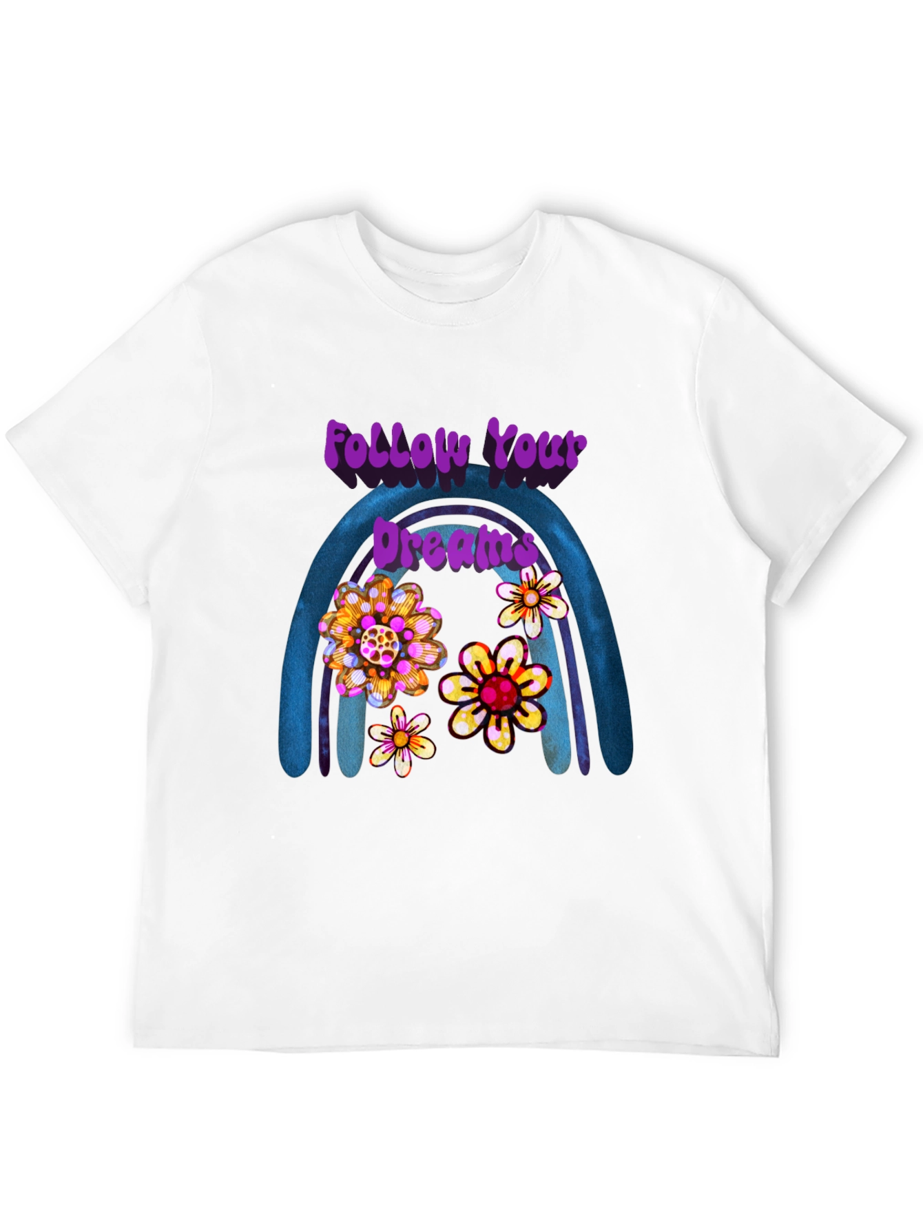 Black Follow Your Dreams Floral Rainbow Tee view 12