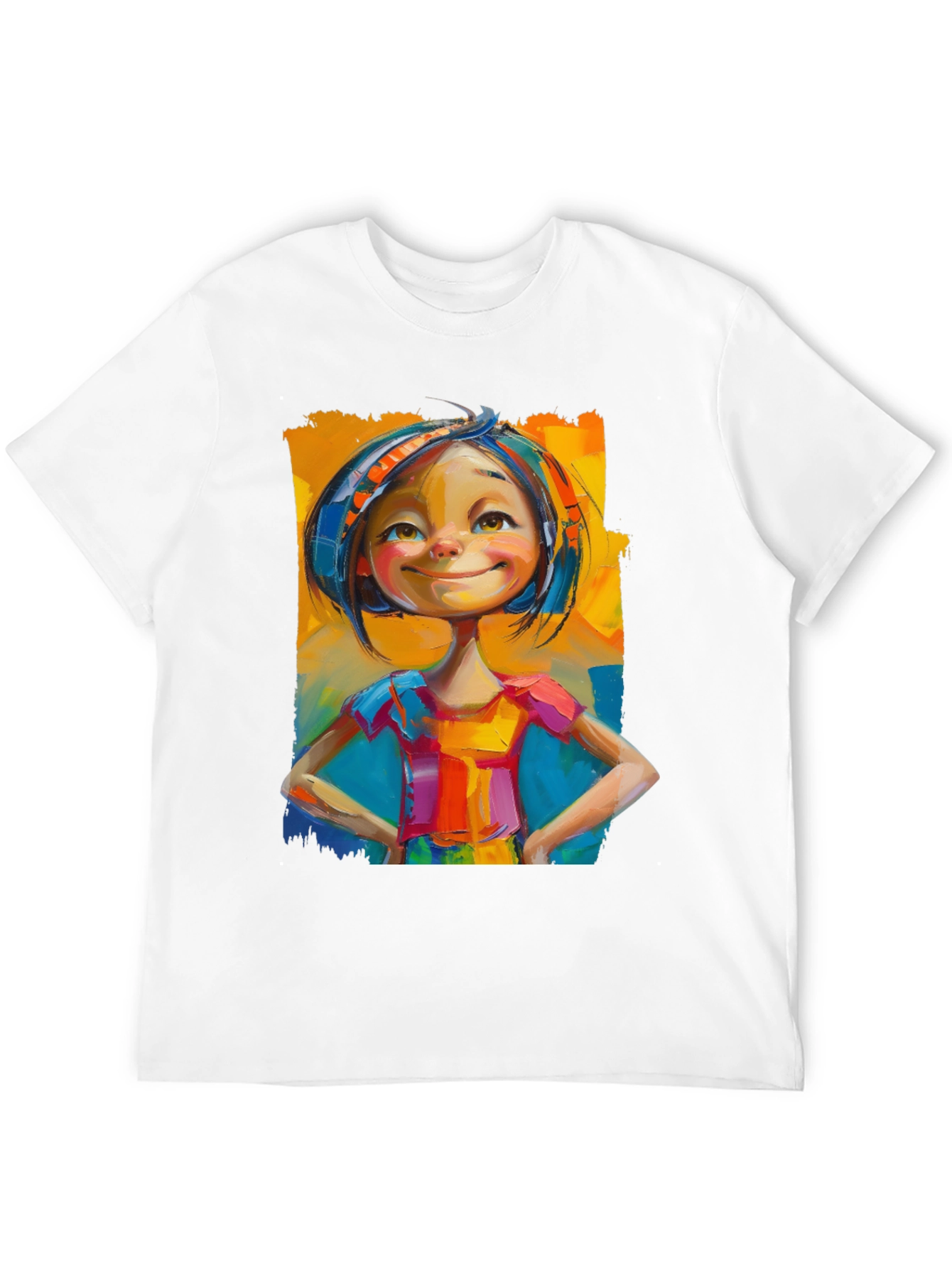 Black Whimsical Girl Art Black T-Shirt view 12