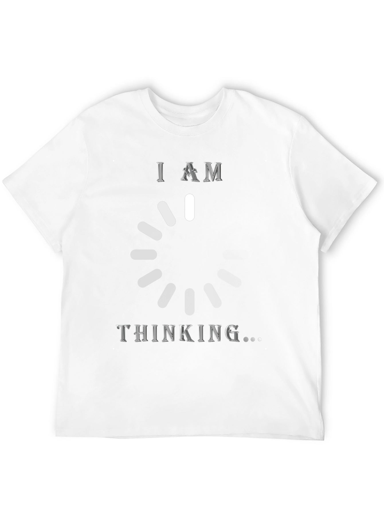 Black I Am Thinking T-Shirt - Funny Loading Brain Tee view 12