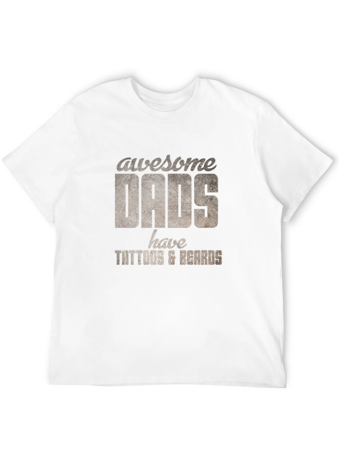 Black Awesome Dads Tattoo & Beard T-Shirt view 12