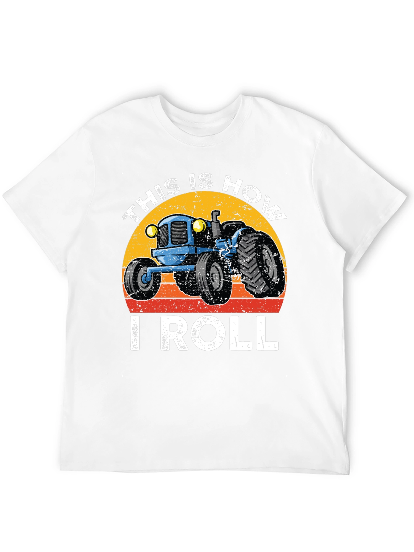 Black This is How I Roll Tractor Graphic Tee view 12