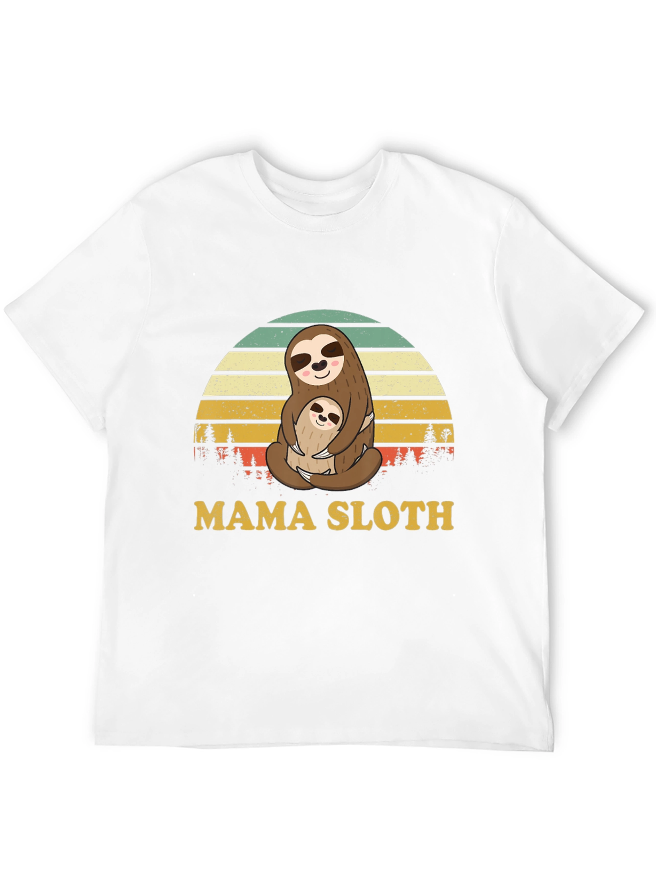 Black Mama Sloth T-Shirt - Cute Mother's Day Gift view 12