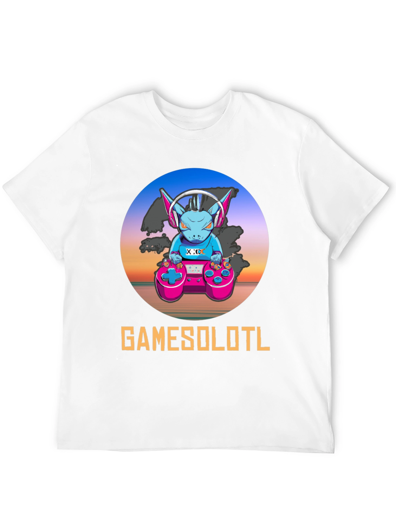 Black GAMESOLOTL Black Gaming T-Shirt  view 12