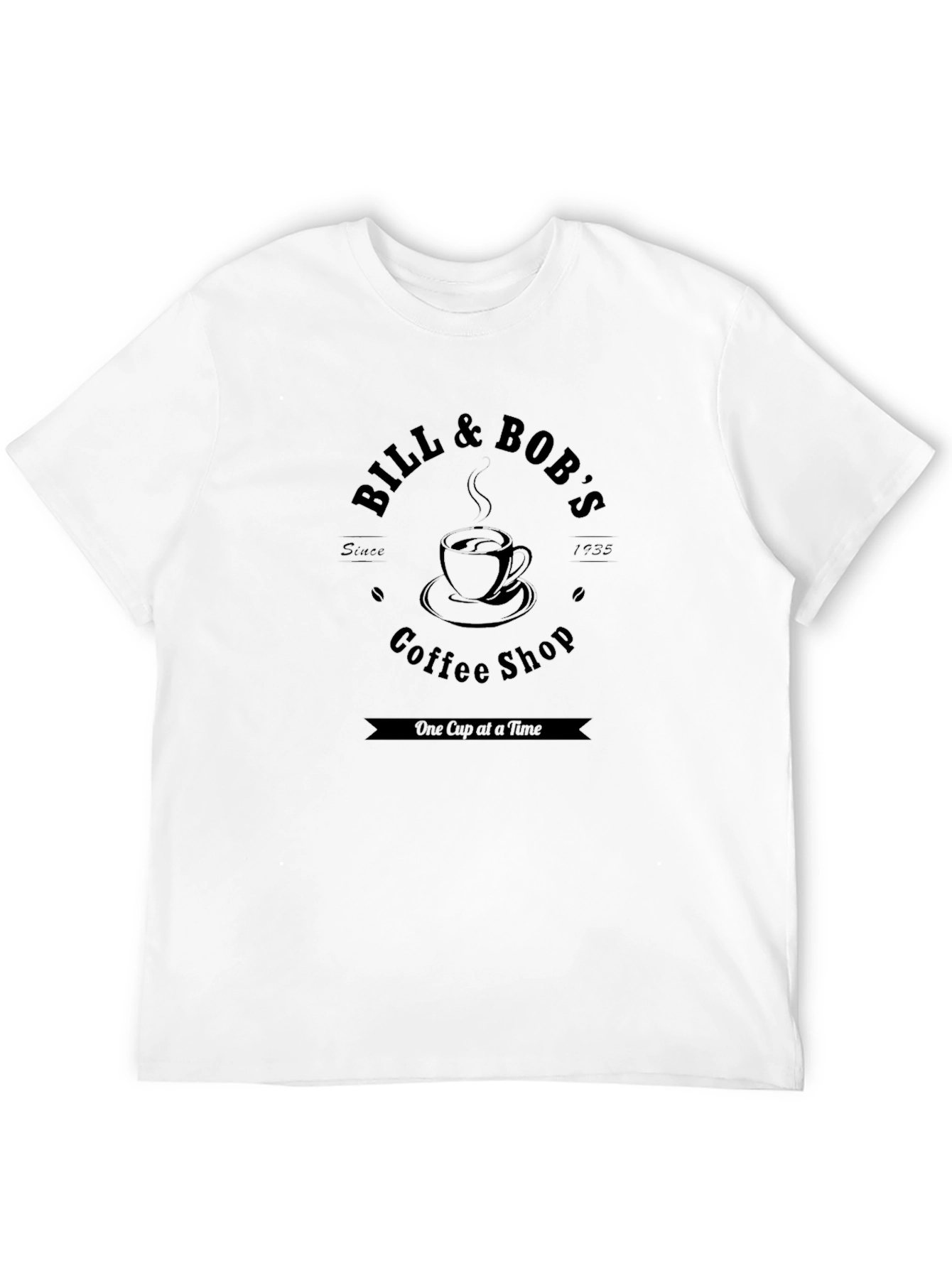 Black Bill & Bob's Coffee Shop Black T-Shirt view 12