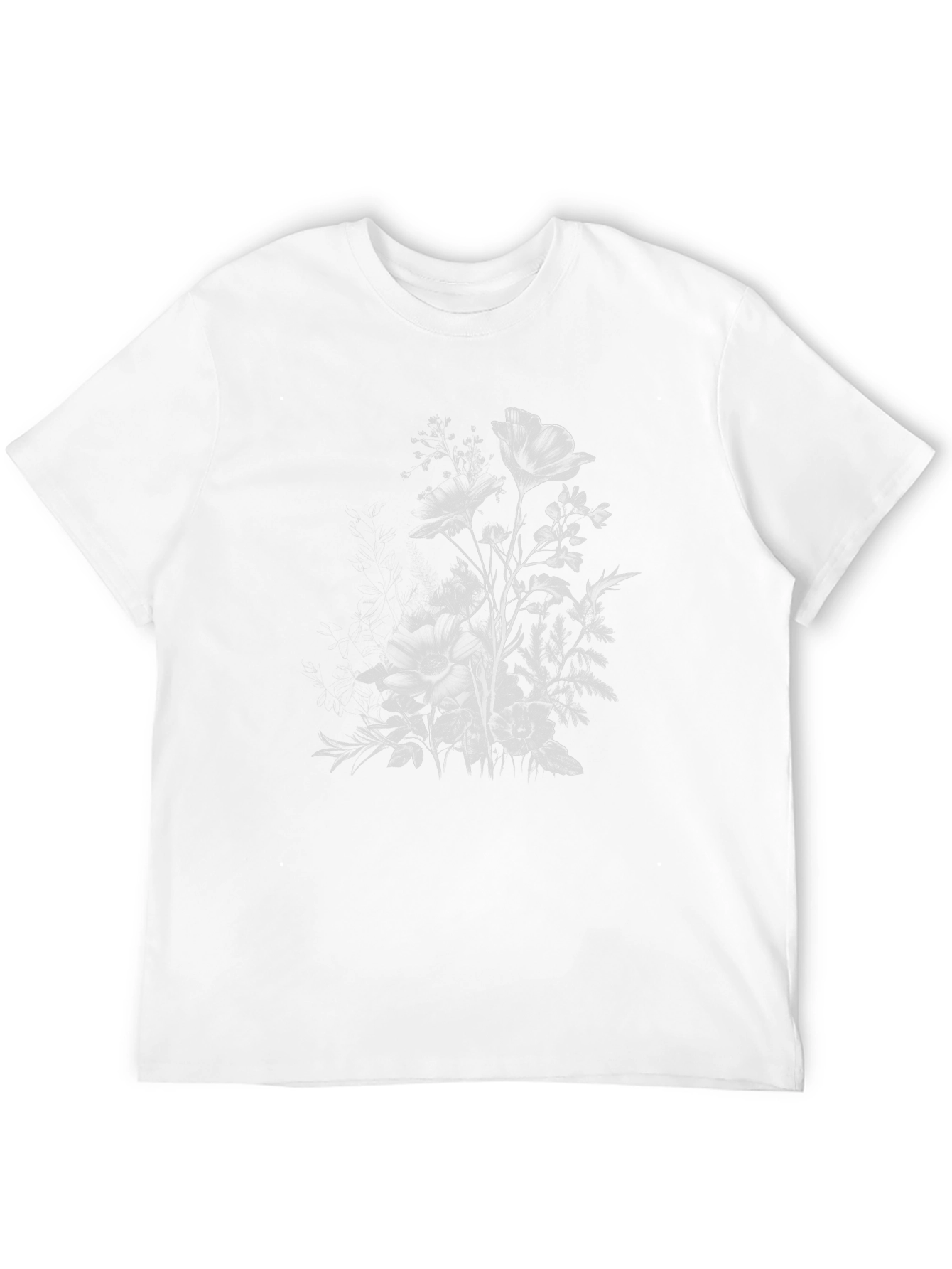 Black Floral Print Black Casual T-Shirt view 12