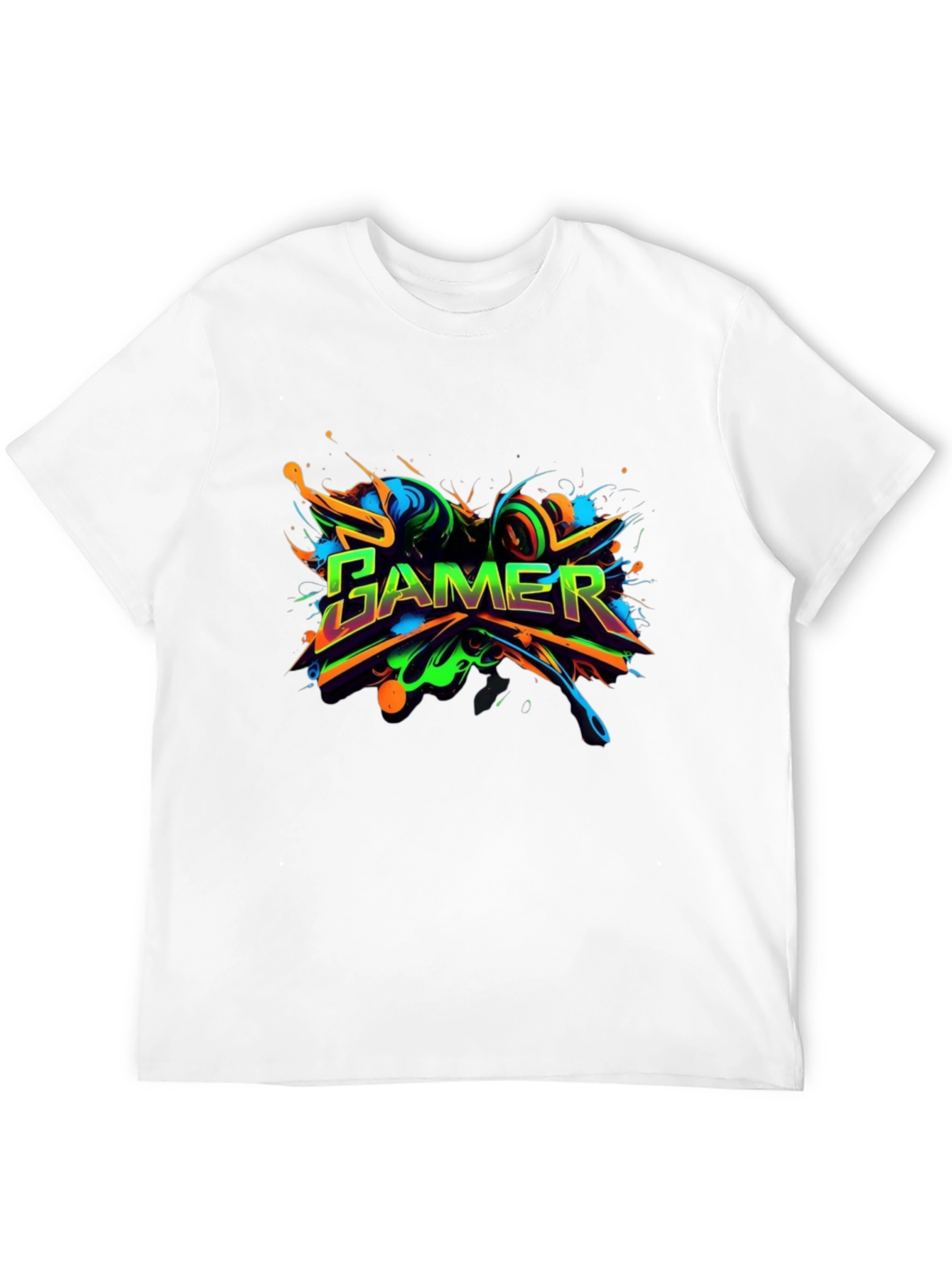 Black Gamer Graphic Tee - Vivid Design, Soft Fabric view 12