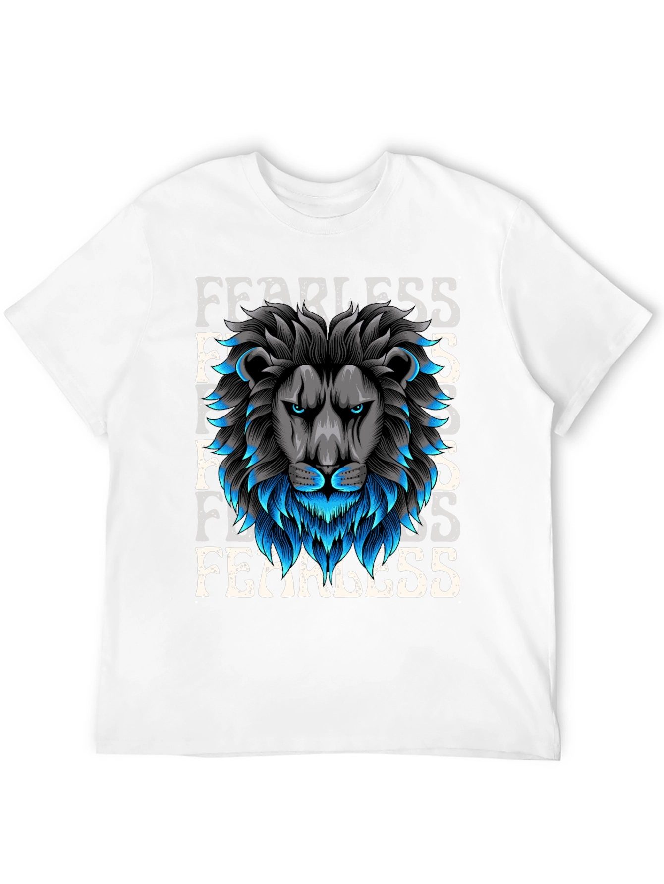 Black Fearless Lion Graphic Tee - Bold Style view 12