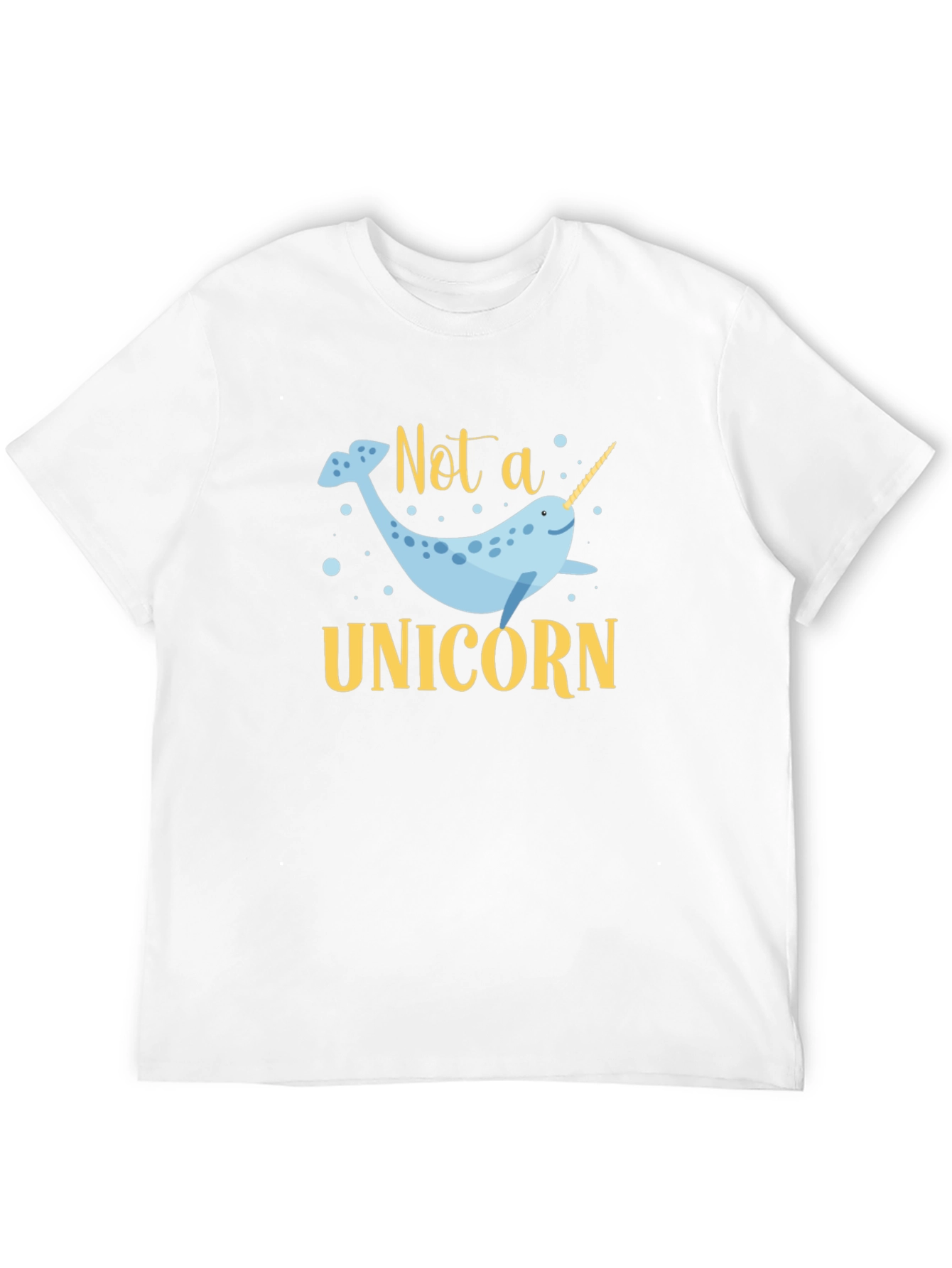 Not a Unicorn Narwhal T-Shirt - Black Cotton Tee - 12