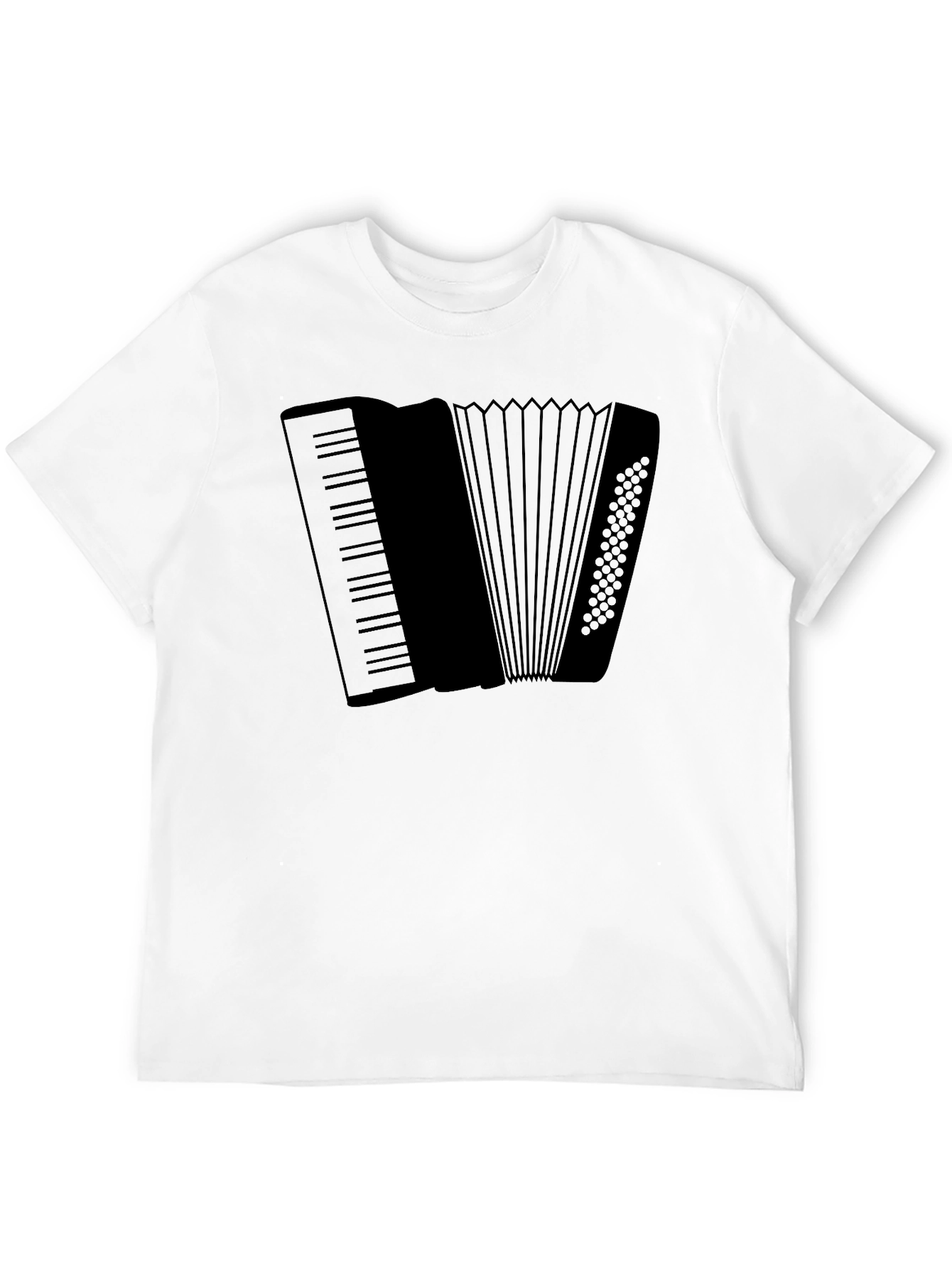 Black Accordion Graphic Tee - Stylish Musical Instrument Shirt view 12