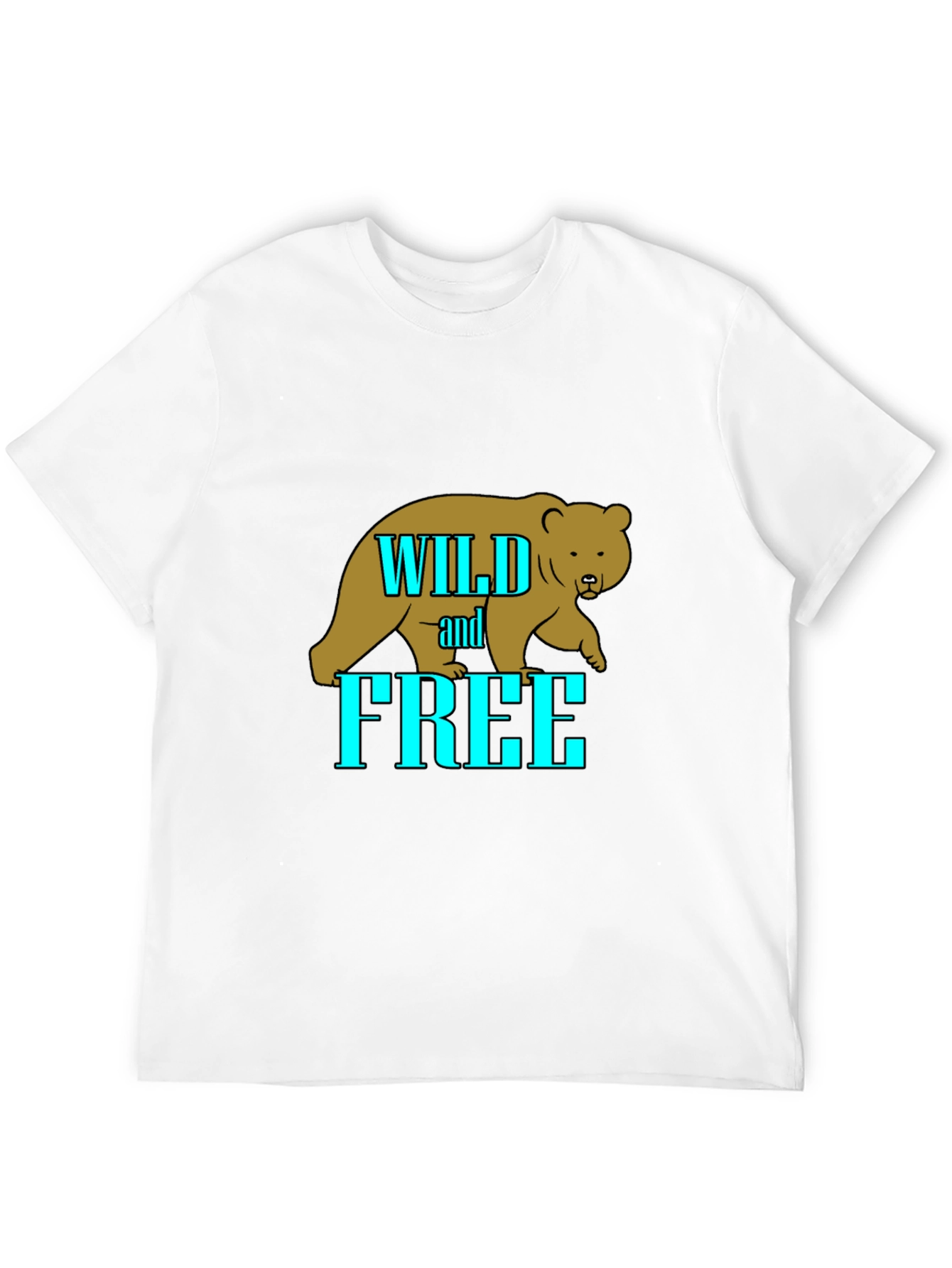 Black Wild and Free Bear Graphic T-Shirt - Black view 12