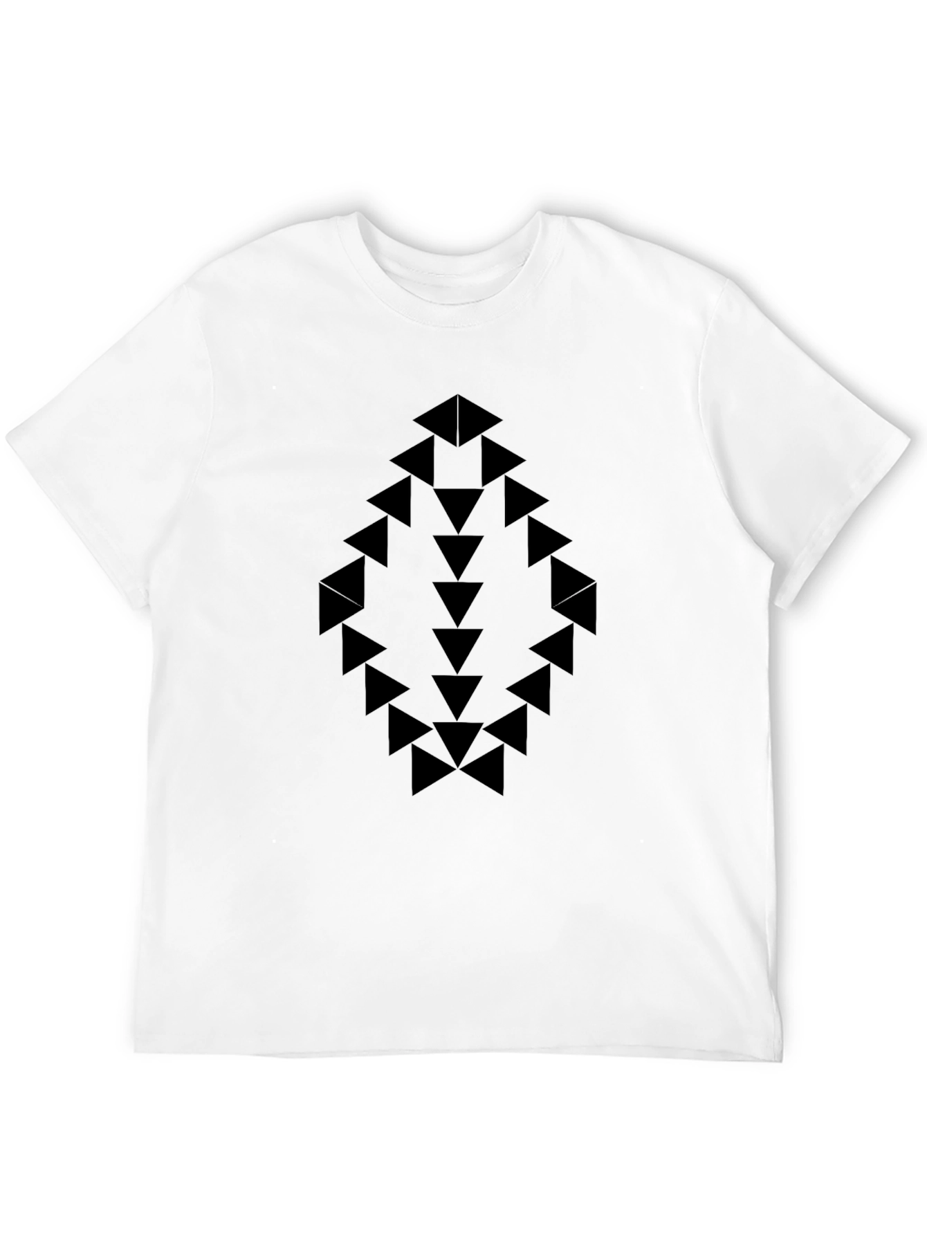 Geometric Arrow Design Black T-Shirt - 12
