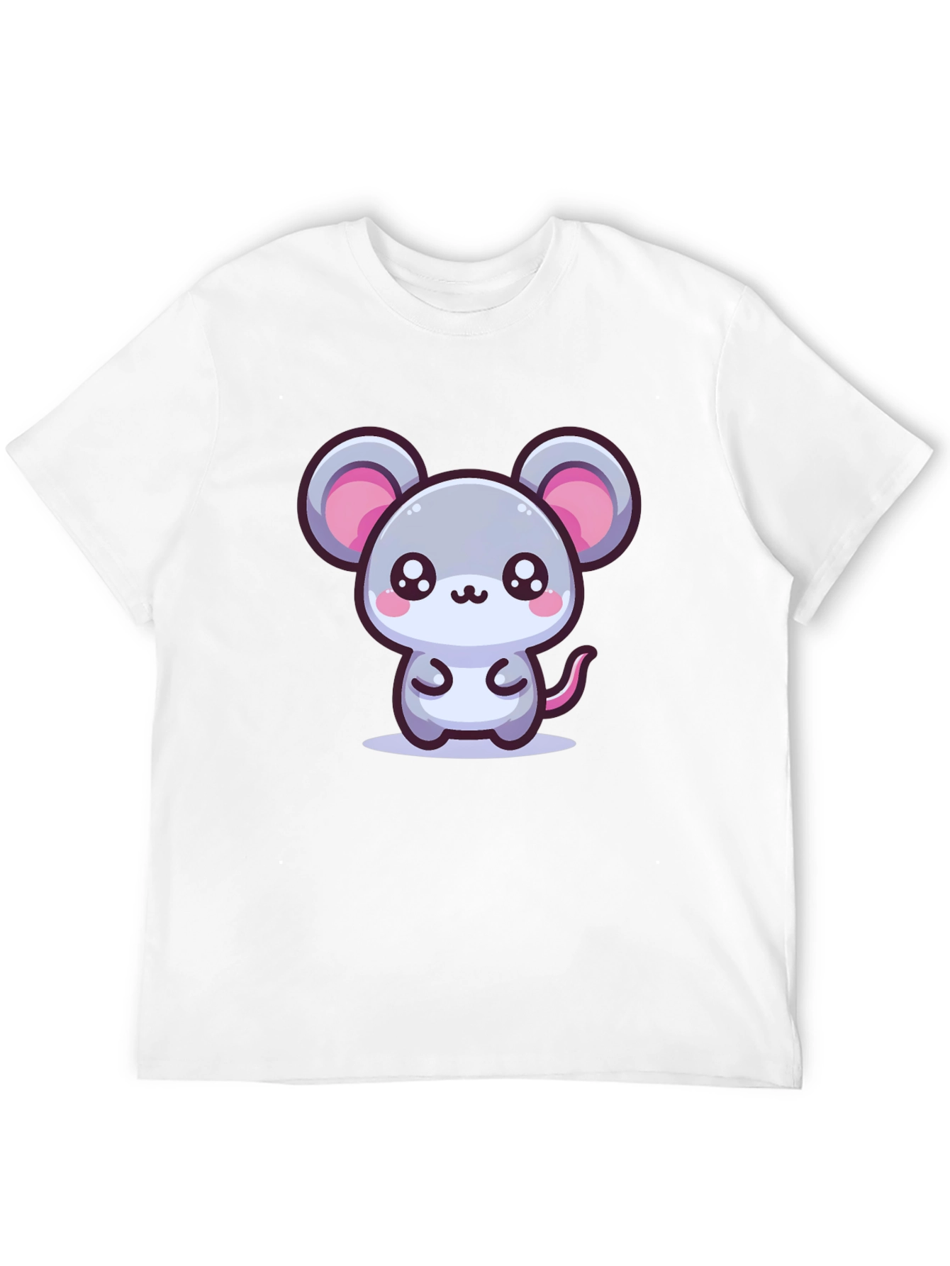 Black Cute Mouse Graphic Tee - Kawaii Style view 12