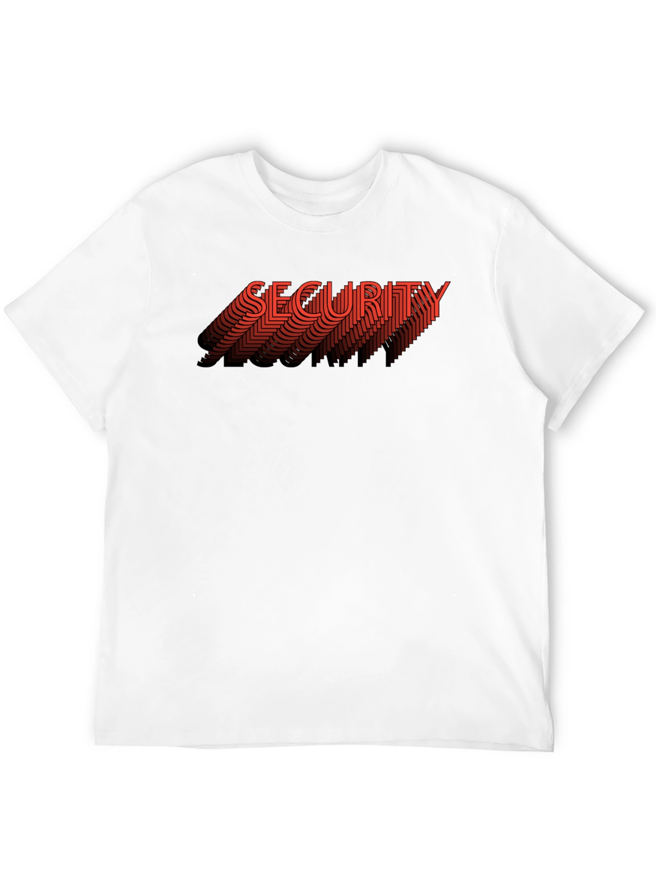 Black Security Graphic Print Black T-Shirt view 12