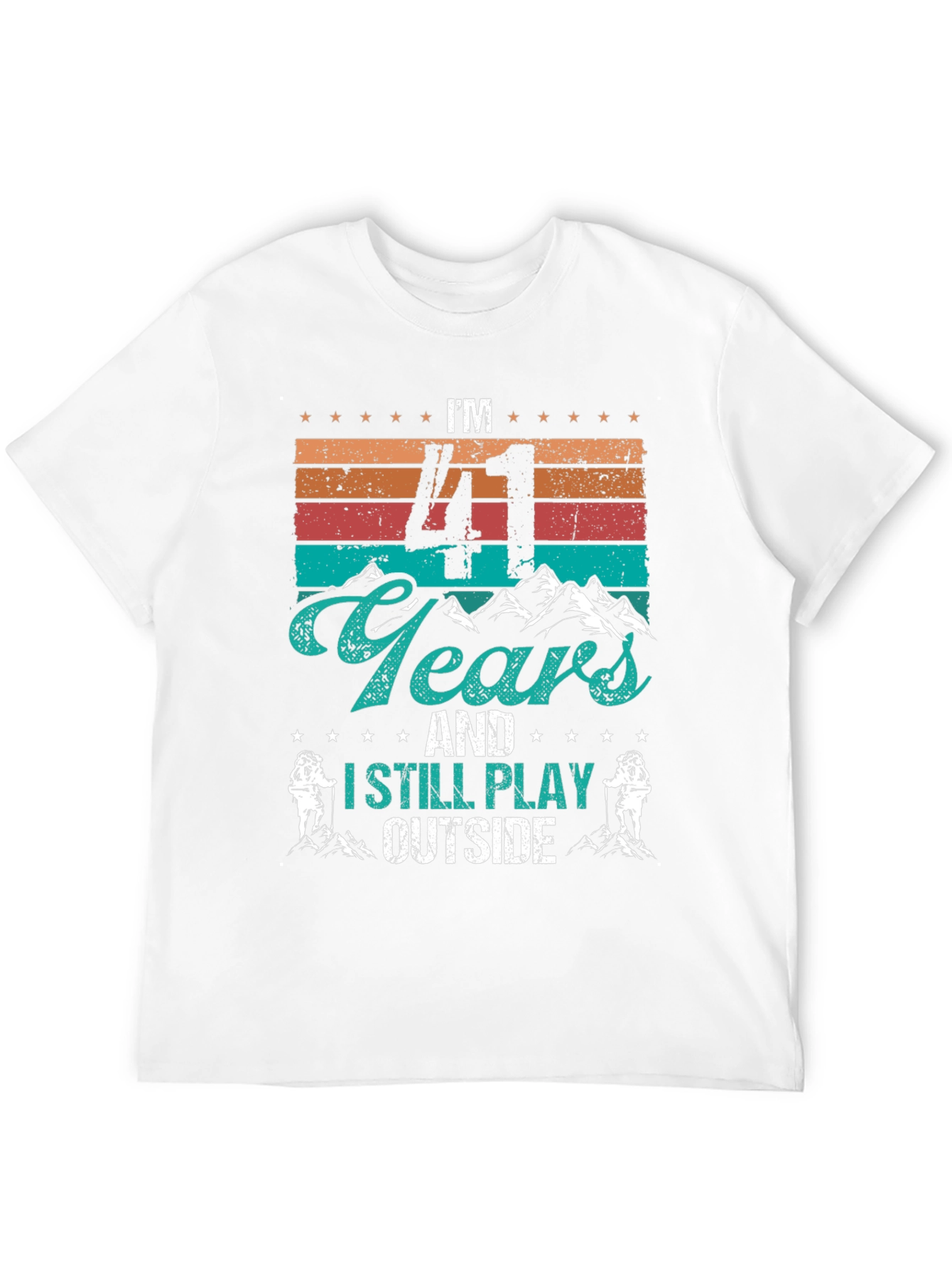 Black 41 Years and Still Play Outside T-Shirt view 12