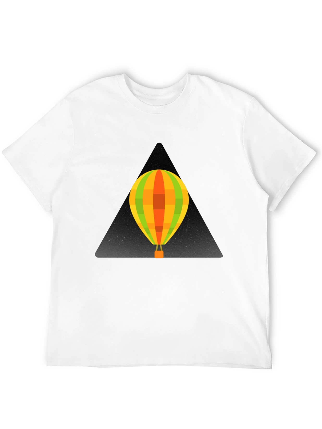 Black Stylish Black T-Shirt with Hot Air Balloon Design view 12