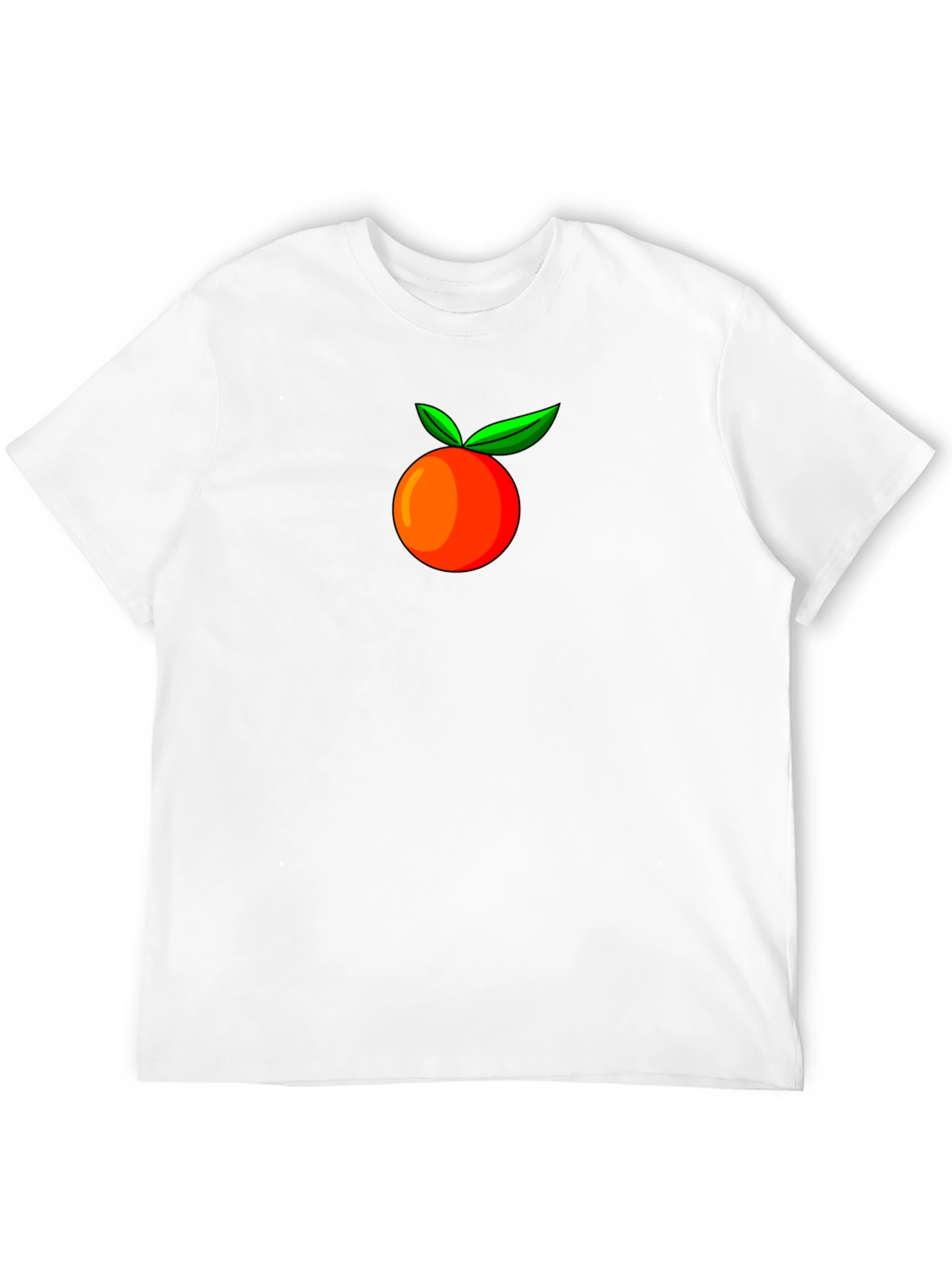Black Orange Fruit Graphic Tee - Stylish Casual Wear view 12