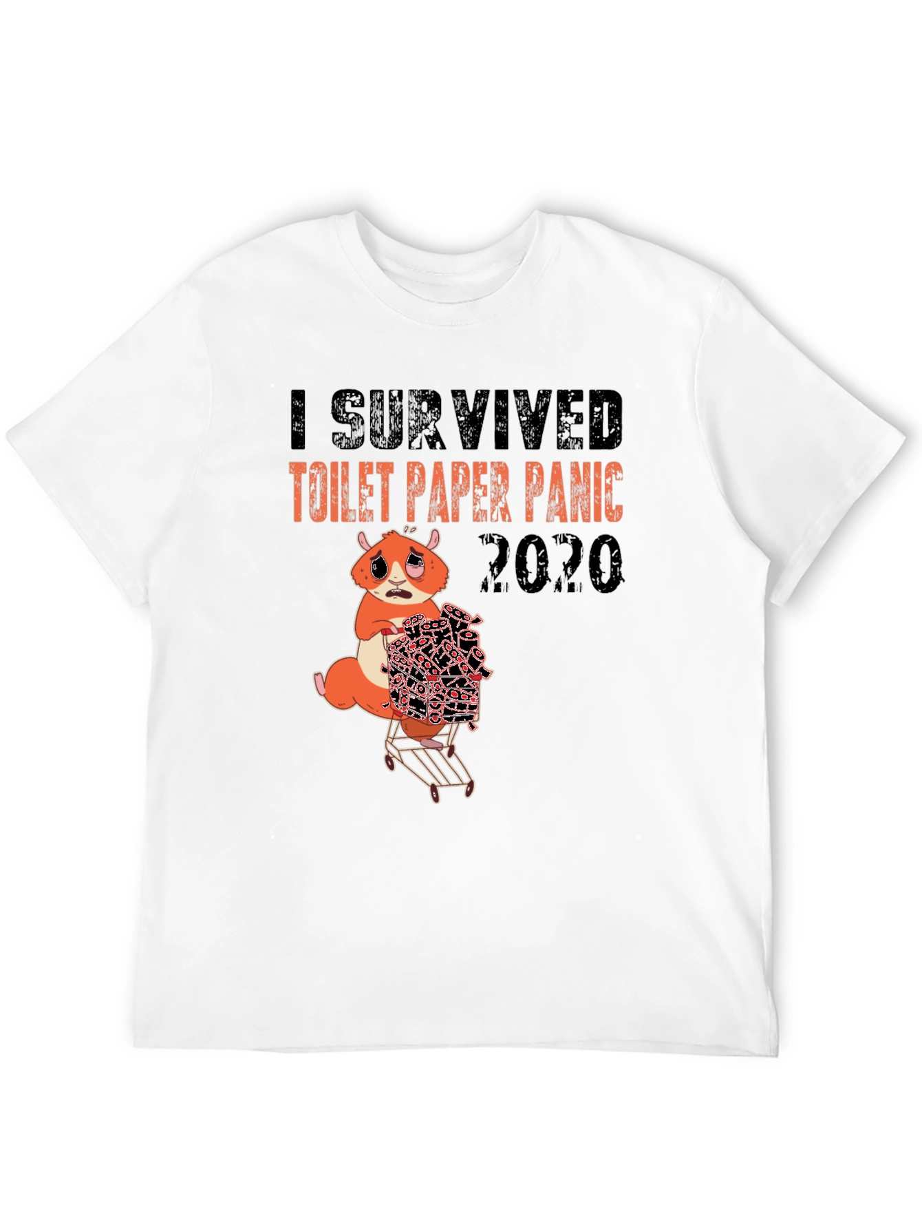 Black I Survived Toilet Paper Panic 2020 T-Shirt view 12