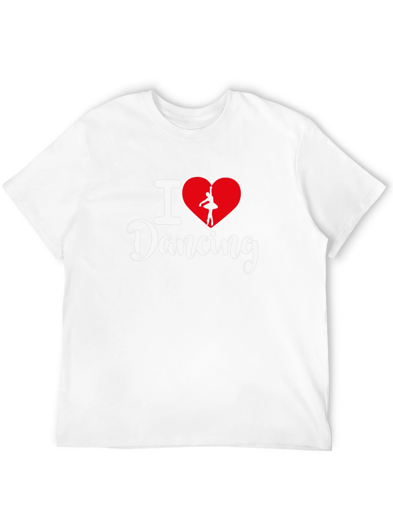 Black I Heart Dancing T-Shirt - Ballerina Silhouette Graphic Tee view 12