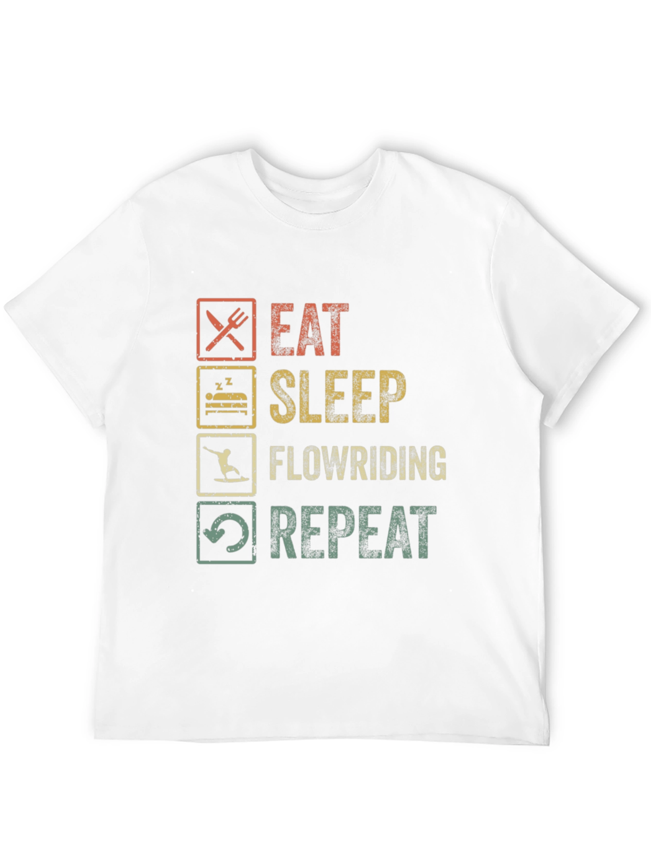 Black Eat Sleep Flowriding Repeat T-Shirt view 12