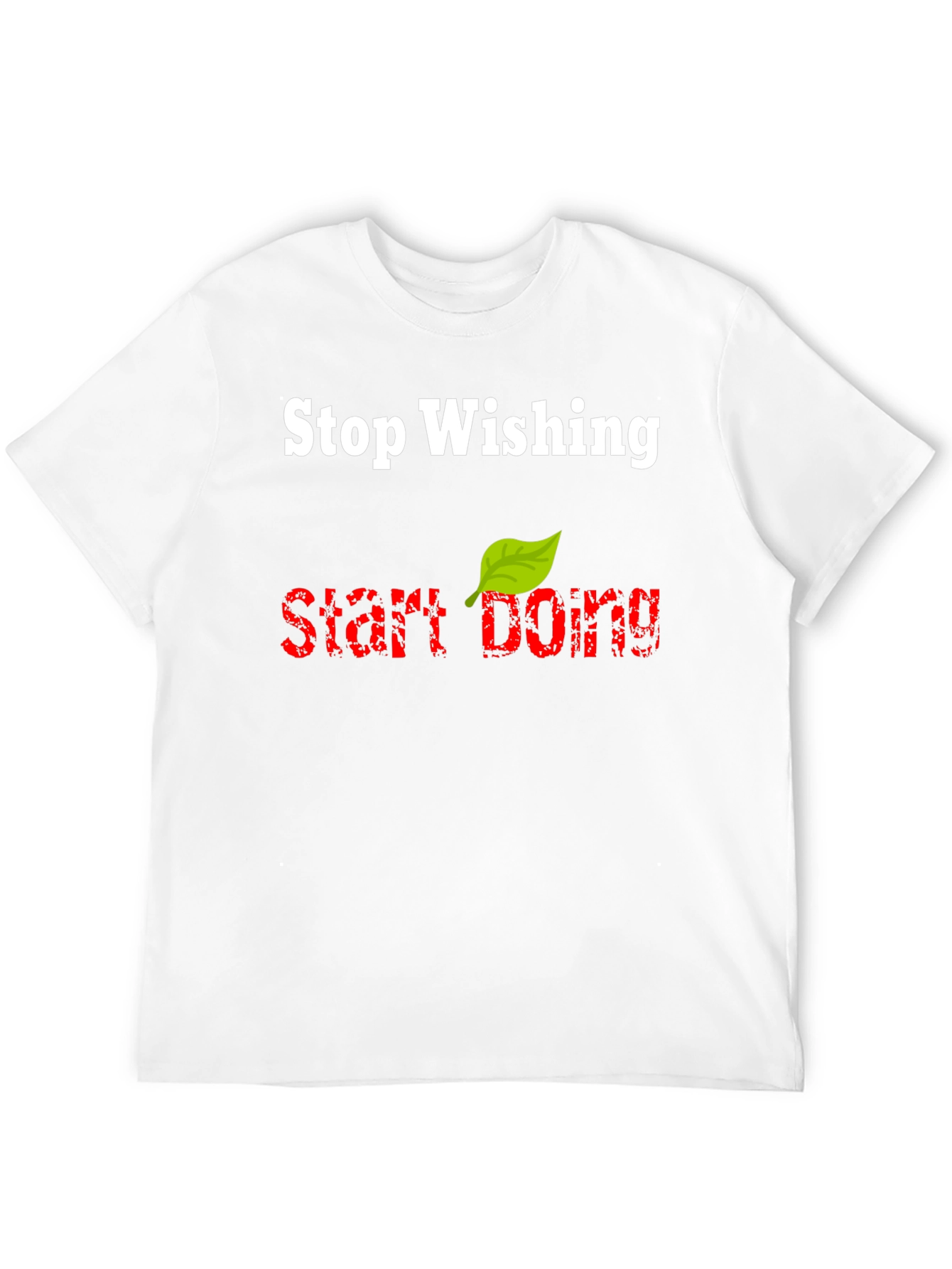 Black Stop Wishing Start Doing T-Shirt view 12