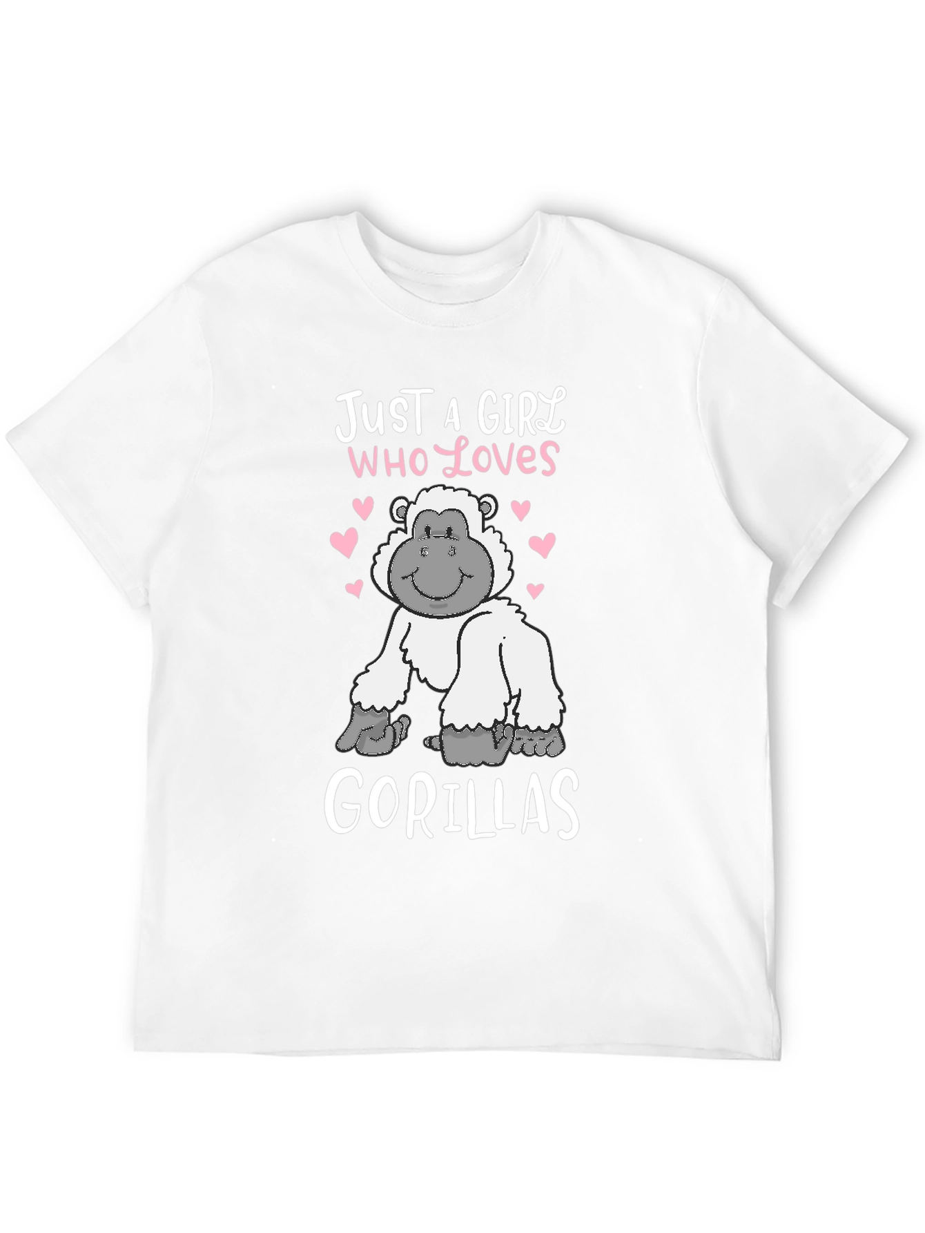 Black Just a Girl Who Loves Gorillas T-Shirt view 12