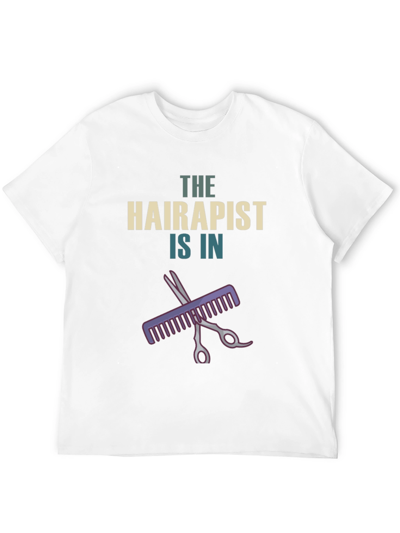 Black The Hairapist Is In Graphic T-Shirt view 12