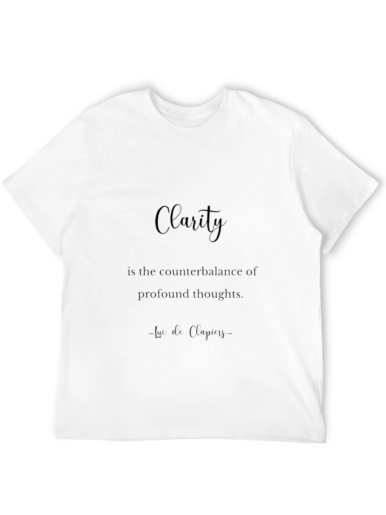 Black Clarity Tee - Profound Thoughts - Soft, Stylish, Unisex view 12