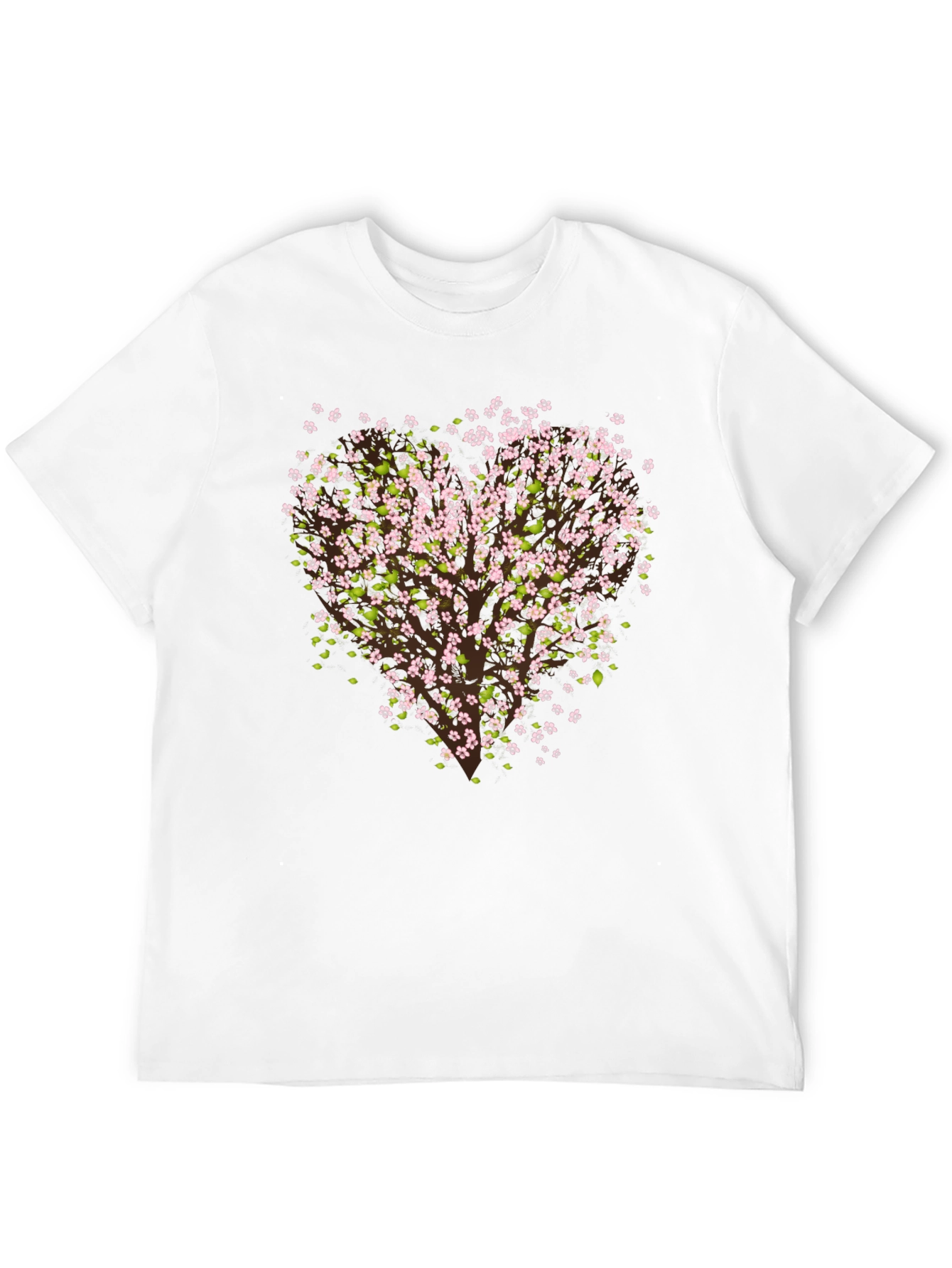 Black Cherry Blossom Tree Graphic Black T-Shirt view 12