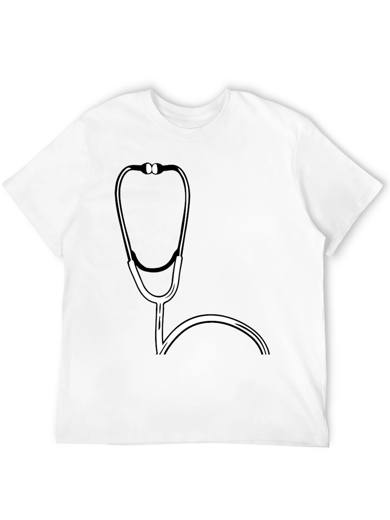 Black Doctor Stethoscope Graphic Tee - Medical Professional T-Shirt view 12