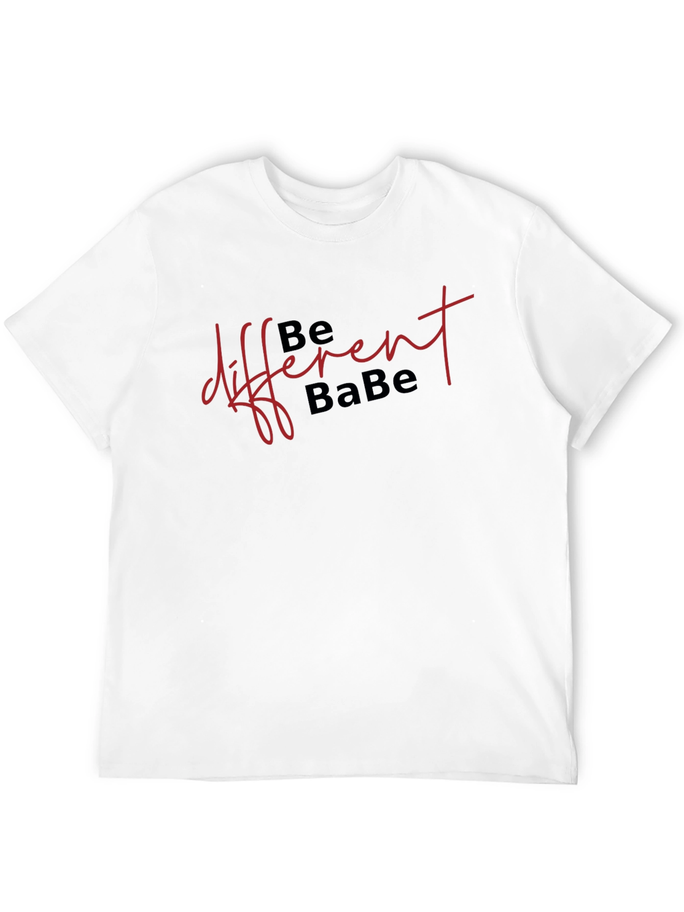 Black Be Different Babe T-Shirt - Classic Black Tee view 12