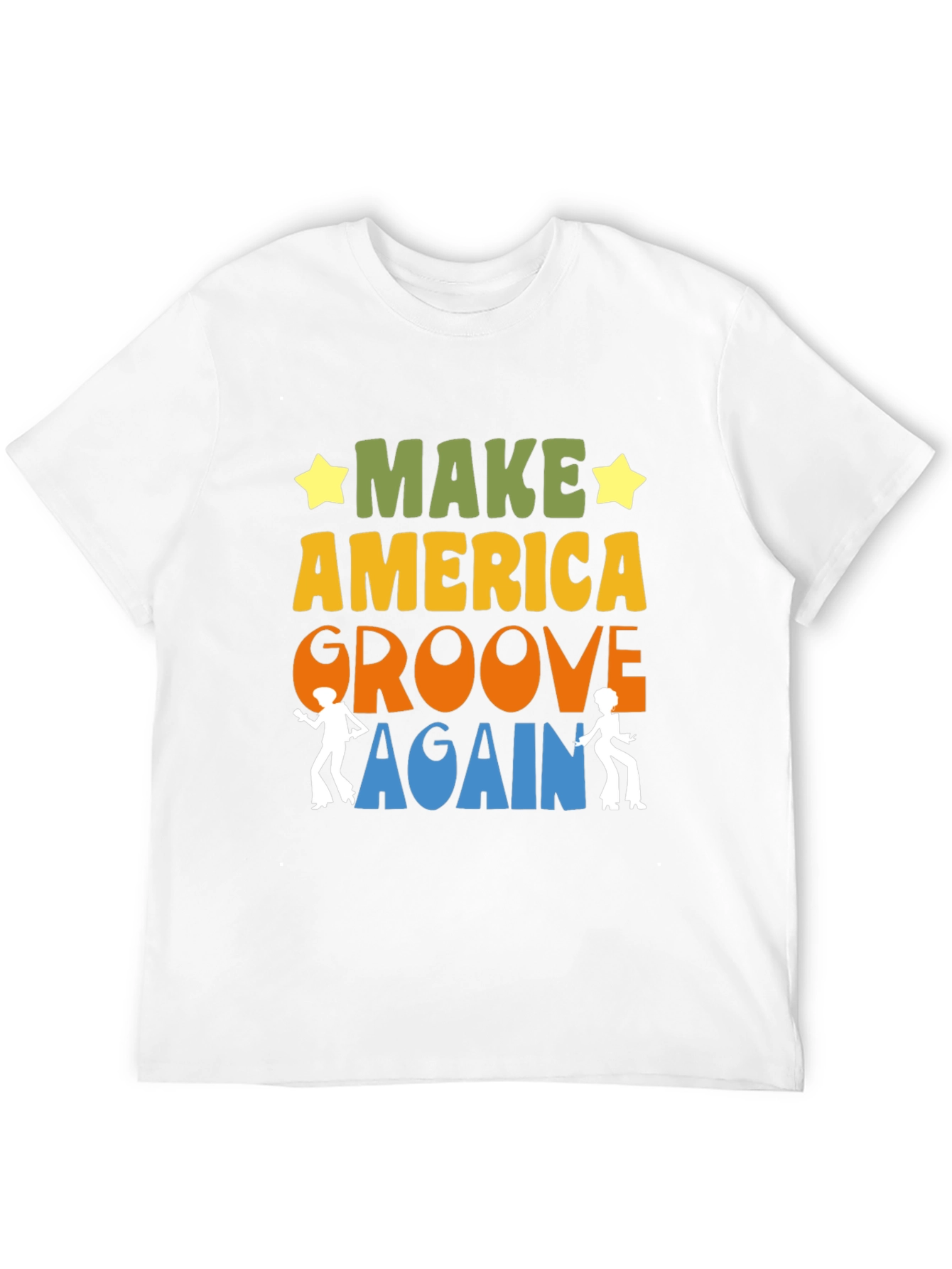 Black Make America Groove Again Retro T-Shirt view 12