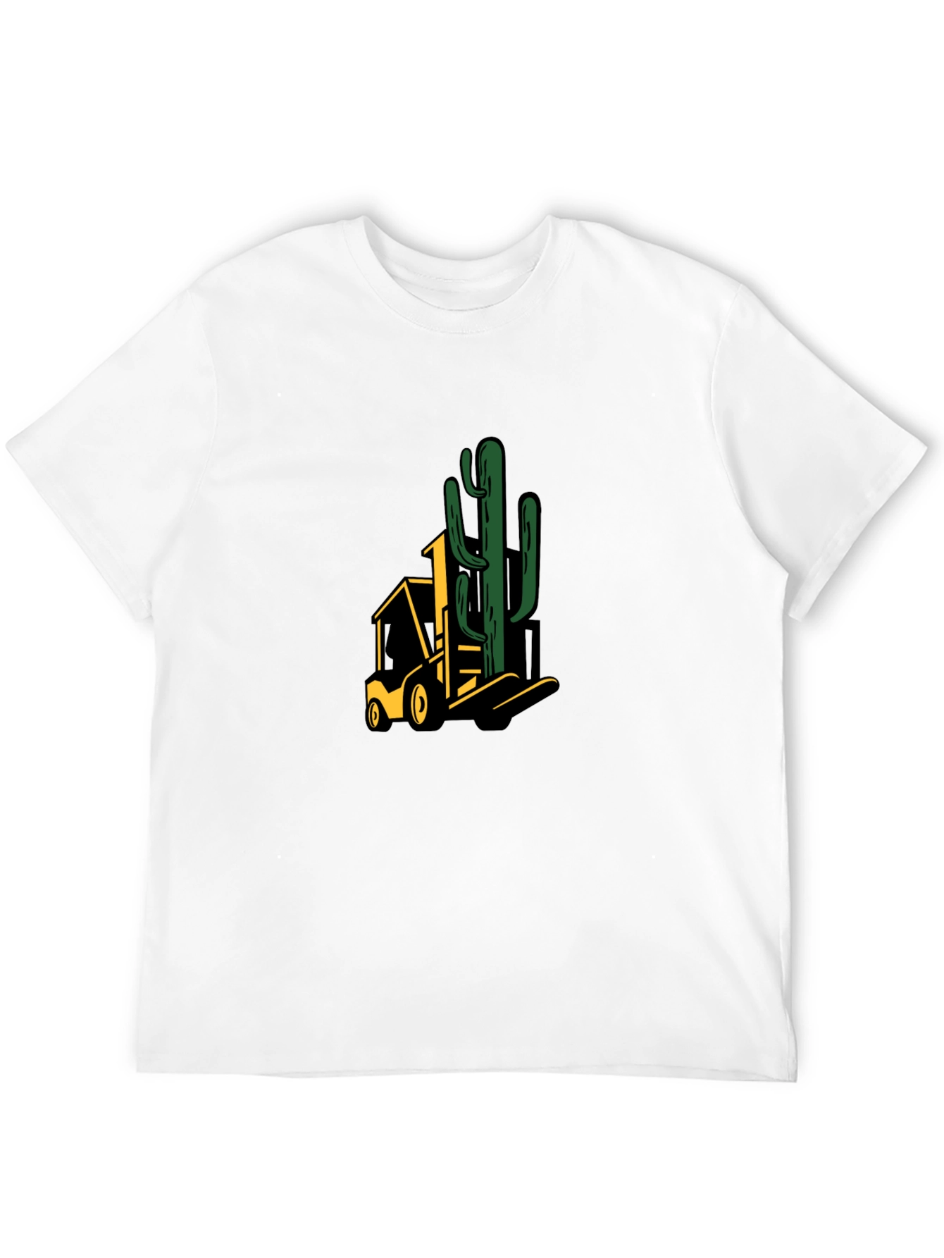 Black Cactus Forklift Graphic Tee view 12