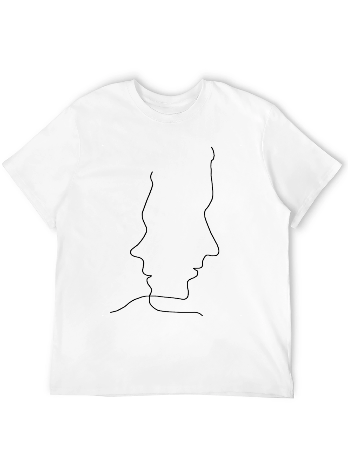 Black Minimalist Faces Graphic Tee - Black view 12