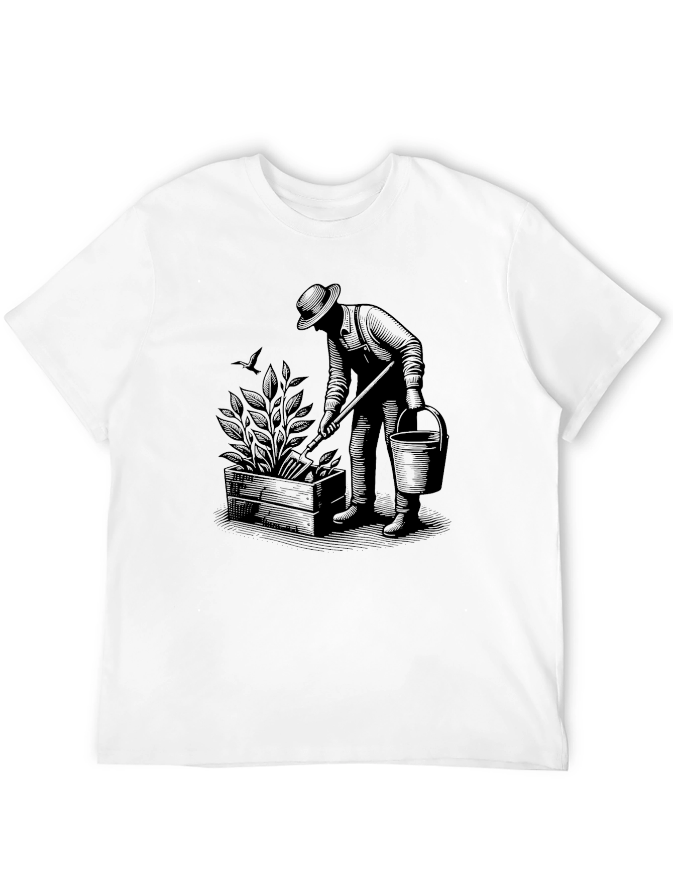 Black Gardener Graphic T-Shirt - Vintage Style view 12