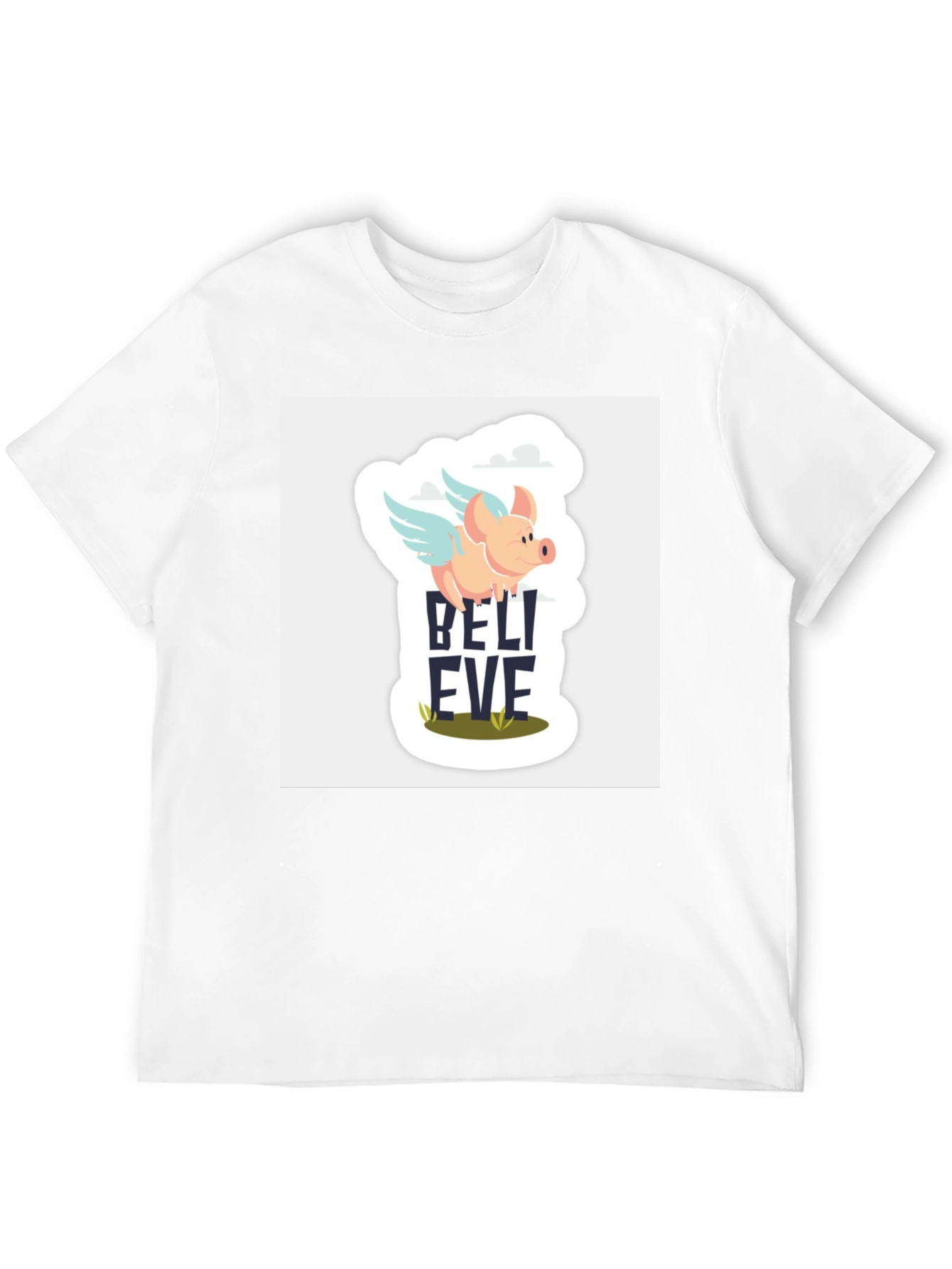 Black Believe Flying Pig Graphic Tee view 12