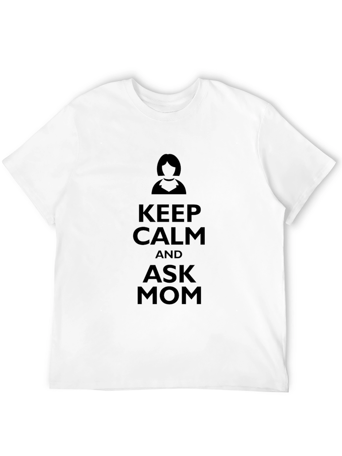 Black Keep Calm and Ask Mom Black T-Shirt view 12