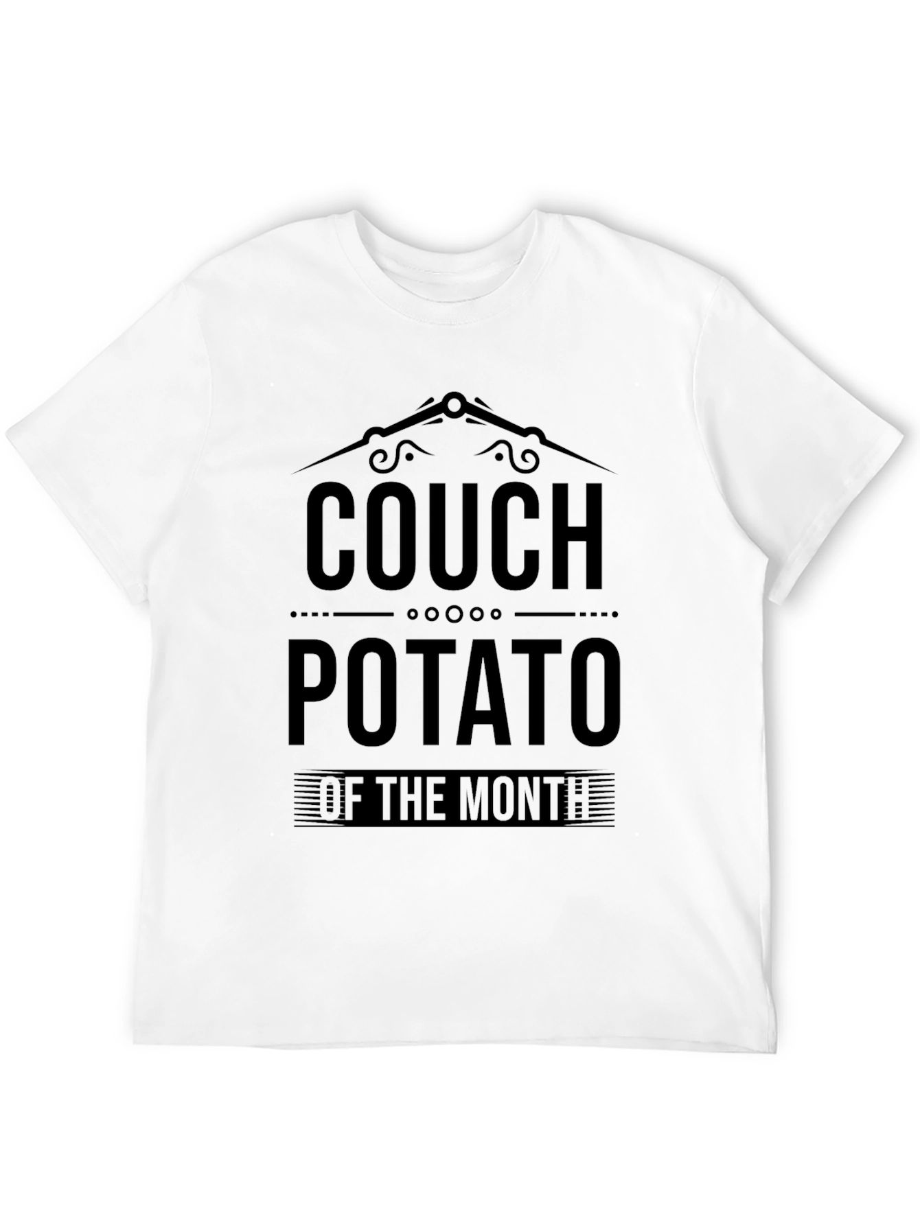 Black Couch Potato T-Shirt - Funny Lazy Lounging Tee view 12