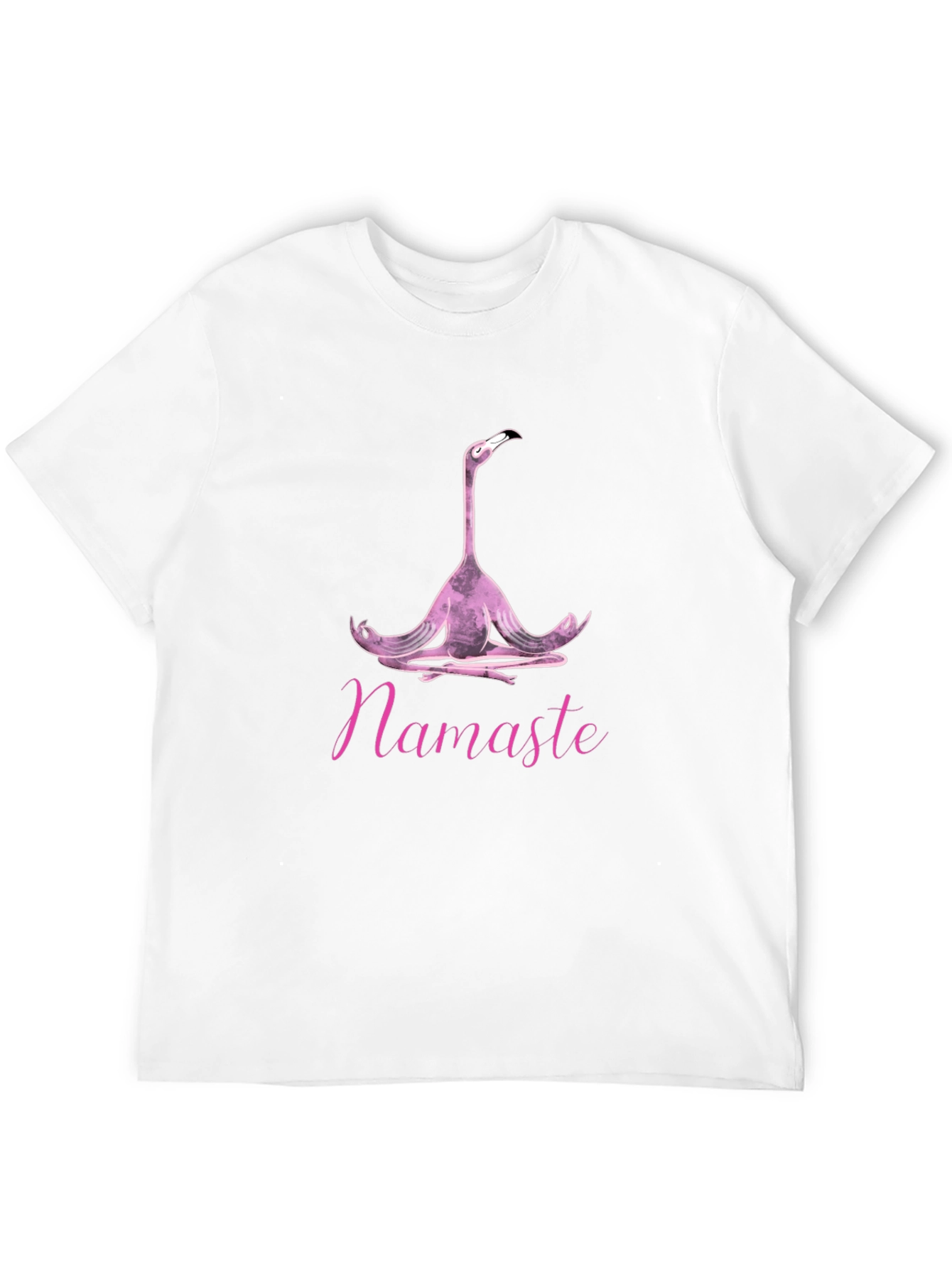 Black Namaste Flamingo Yoga Graphic Tee - Unisex Black T-Shirt view 12