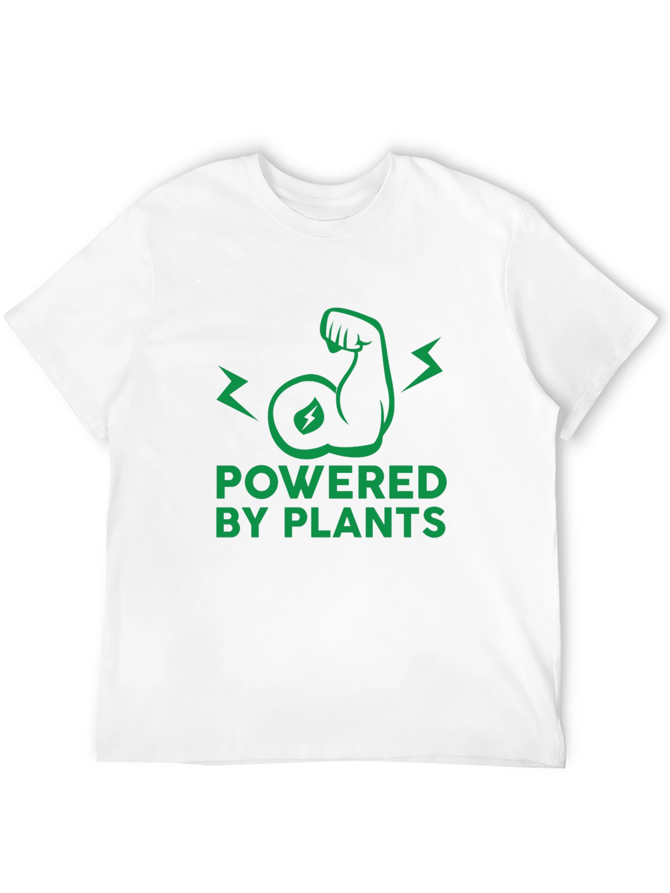 Black Powered By Plants Vegan T-Shirt view 12