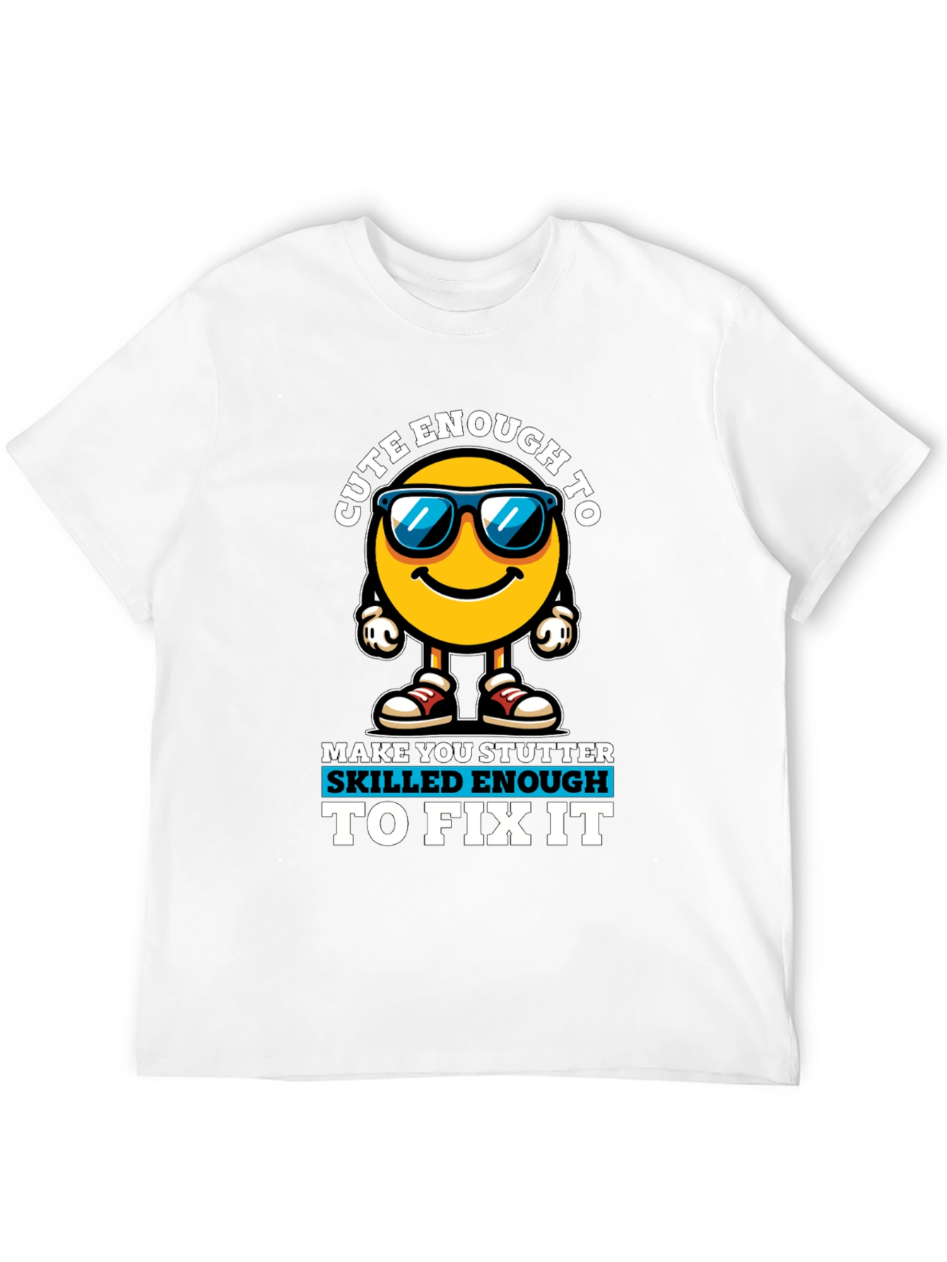 Black Cute Enough Skilled Enough Black Graphic Tee view 12