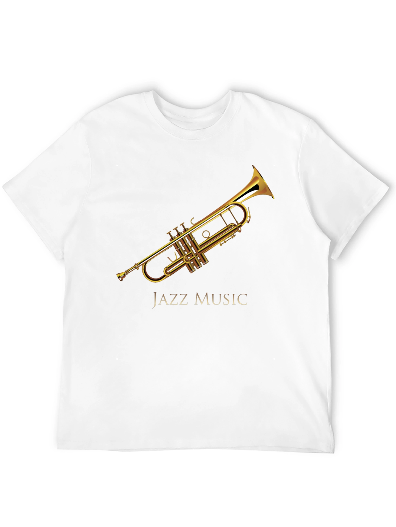 Black Jazz Music Trumpet Graphic Black T-Shirt view 12