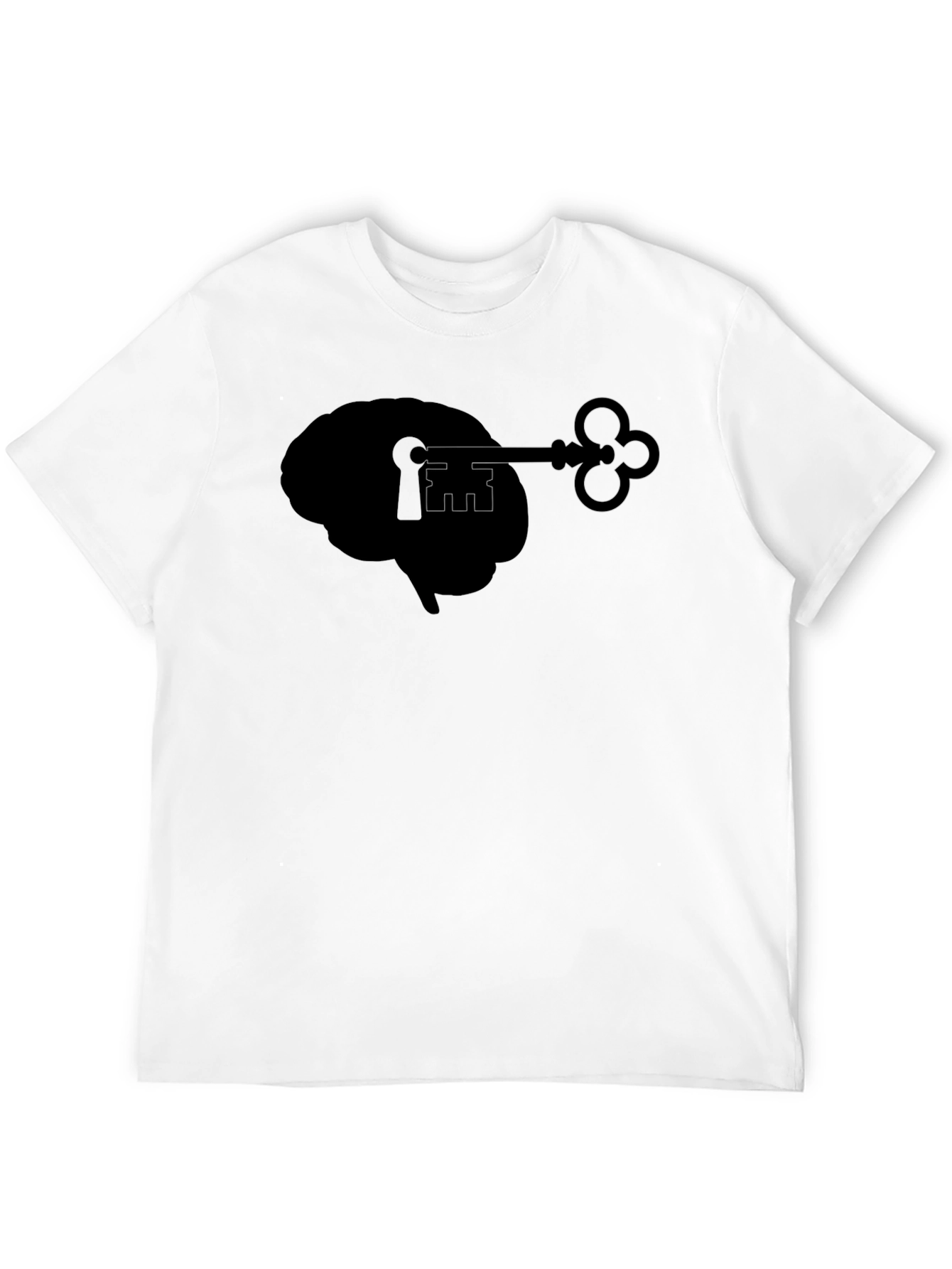 Unlock Your Mind T-Shirt - Brain & Key Design - 12